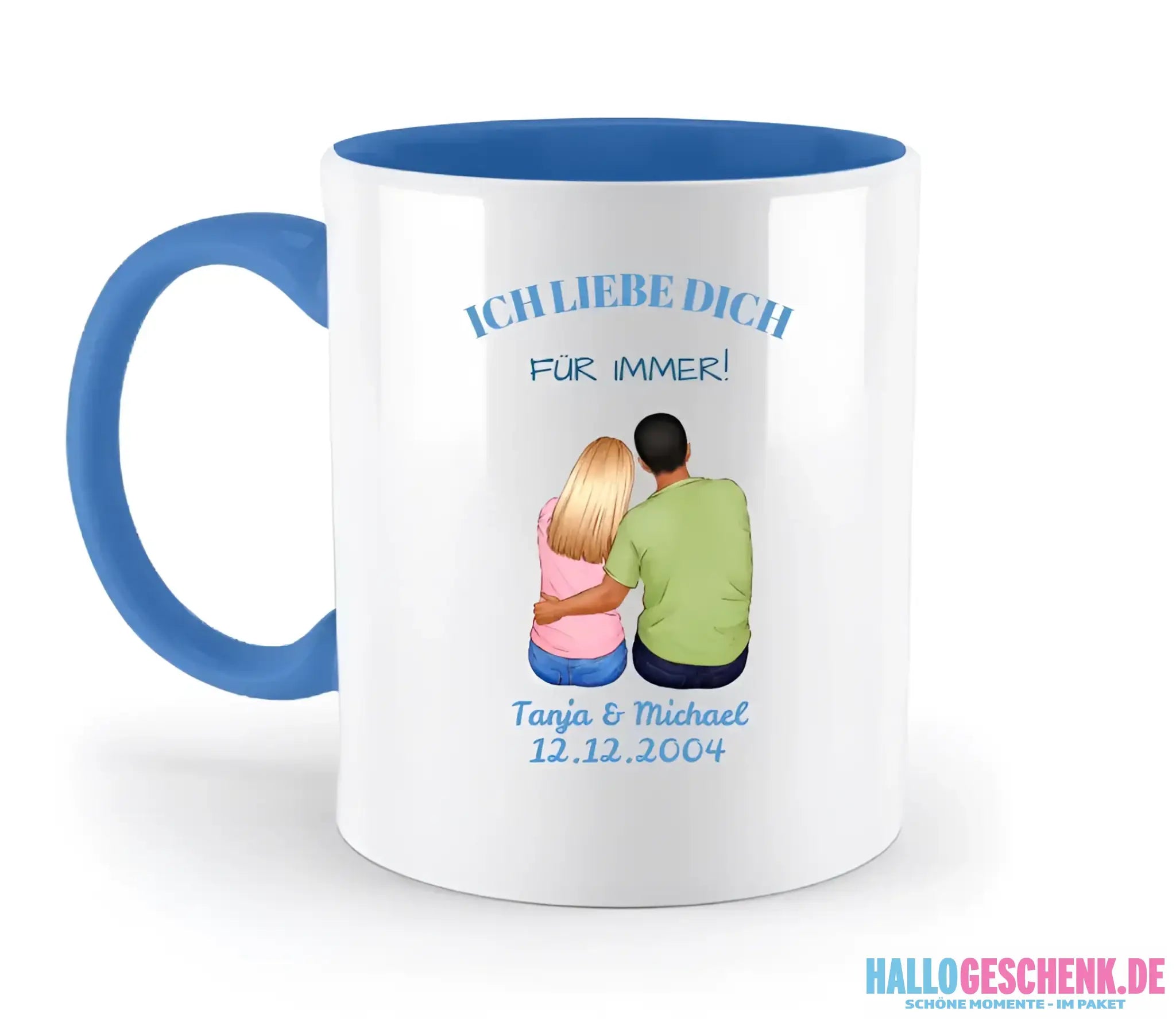 3in1: Paar Designer • zweifarbige Tasse • Exklusivdesign • personalisiert