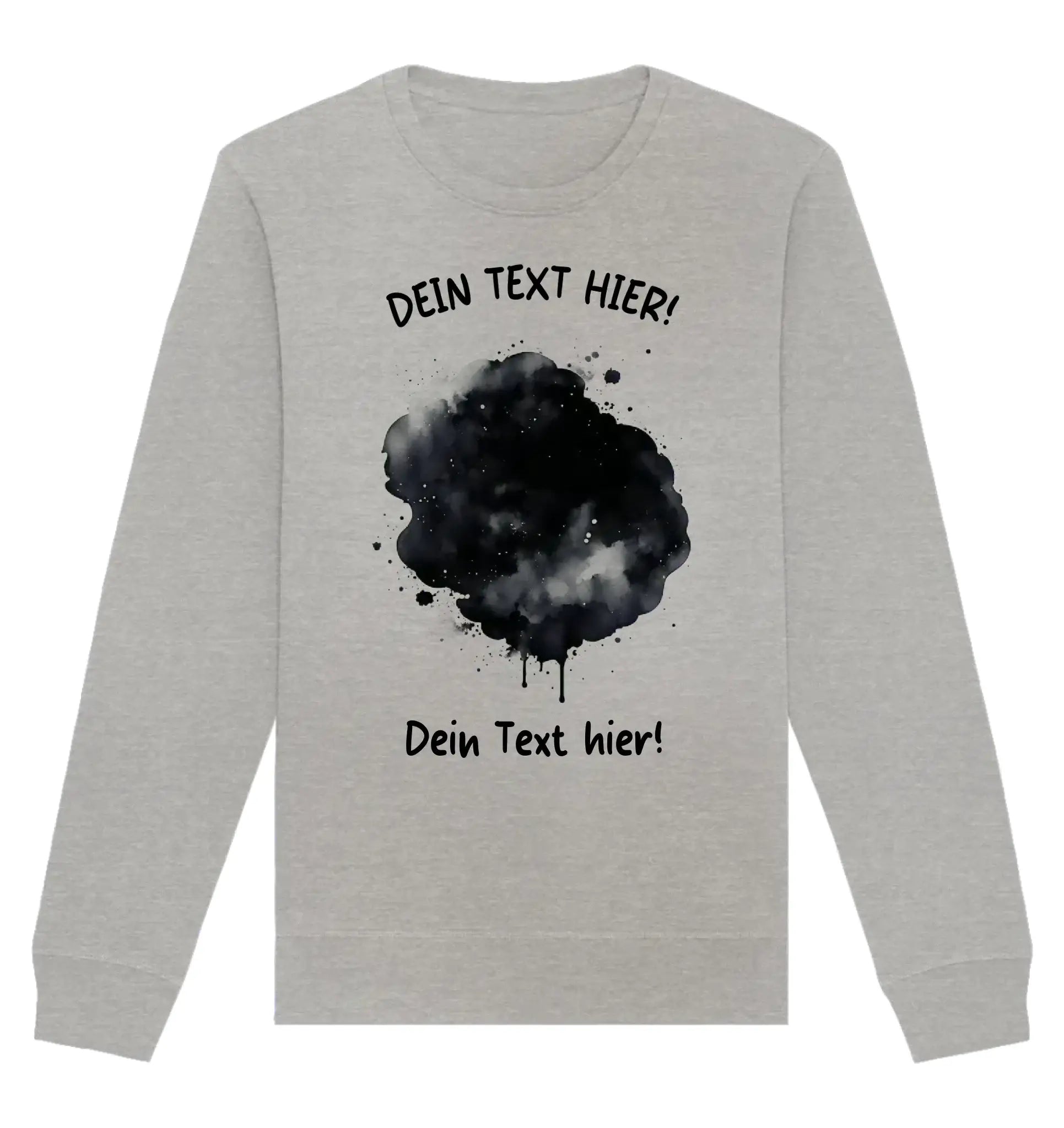 Farbklecks-Effekt • mehrere Artikel • ’Statement-Collection’ • Wunschtext • Mein Fotomotiv - Unisex Sweatshirt • Bio