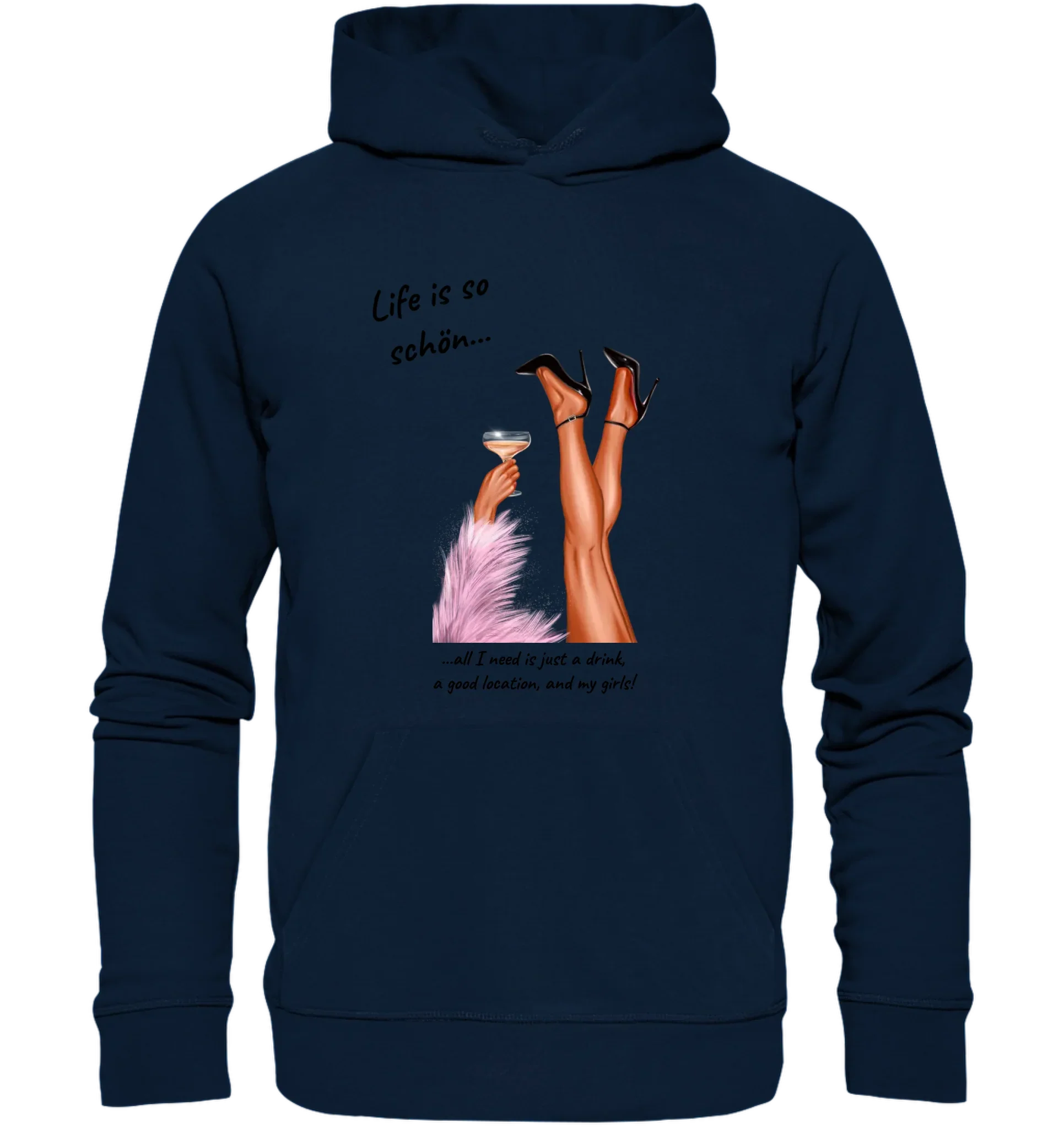 Ladies: Party-Beine • mehrere Artikel • ’Statement-Collection’ • Wunschtext • personalisierte Figuren - Unisex Hoodie