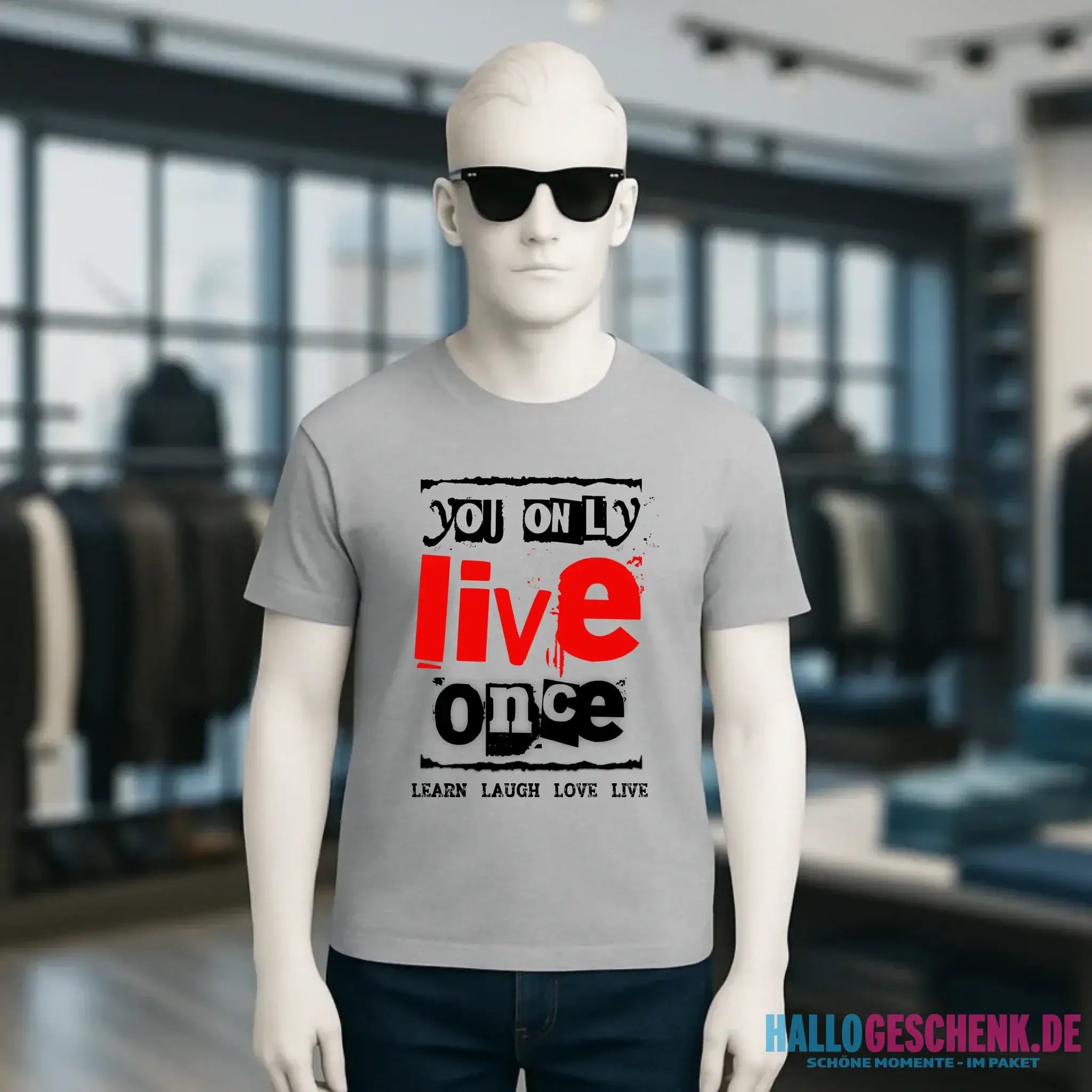 4in1-Kollektion: You only live once • für Damen & Herren • Exklusivdesign • personalisiert oder ohne Personalisierung