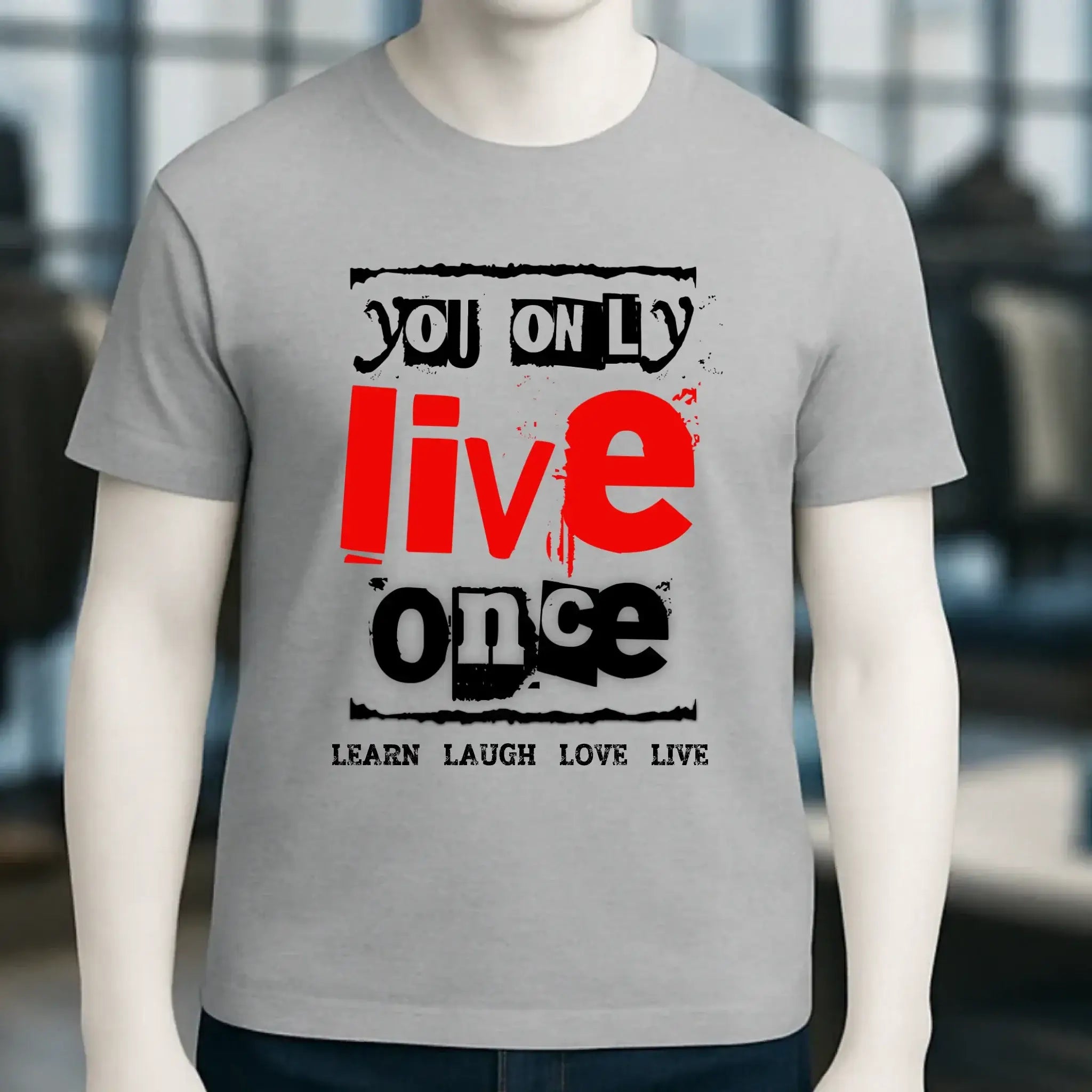 4in1-Kollektion: You only live once • für Damen & Herren • Exklusivdesign • personalisiert oder ohne Personalisierung