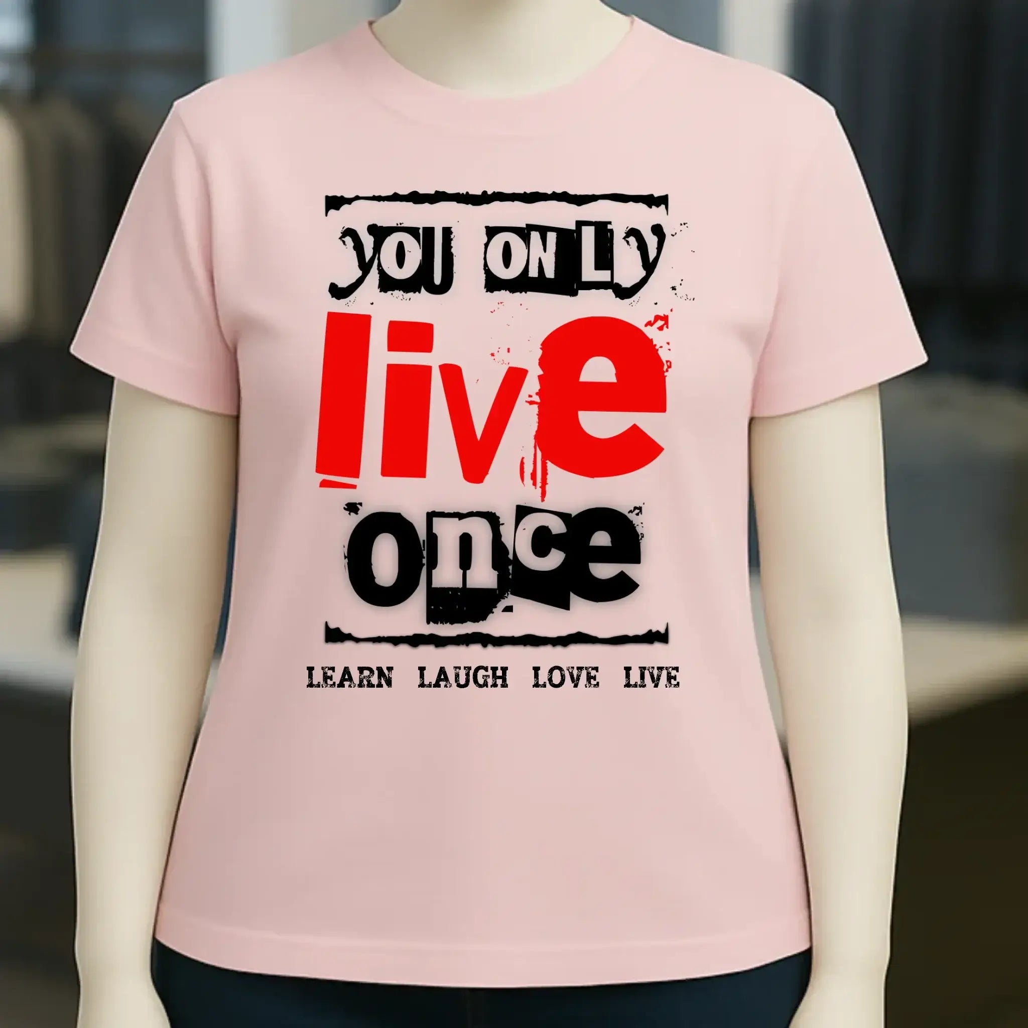 4in1-Kollektion: You only live once • für Damen & Herren • Exklusivdesign • personalisiert oder ohne Personalisierung