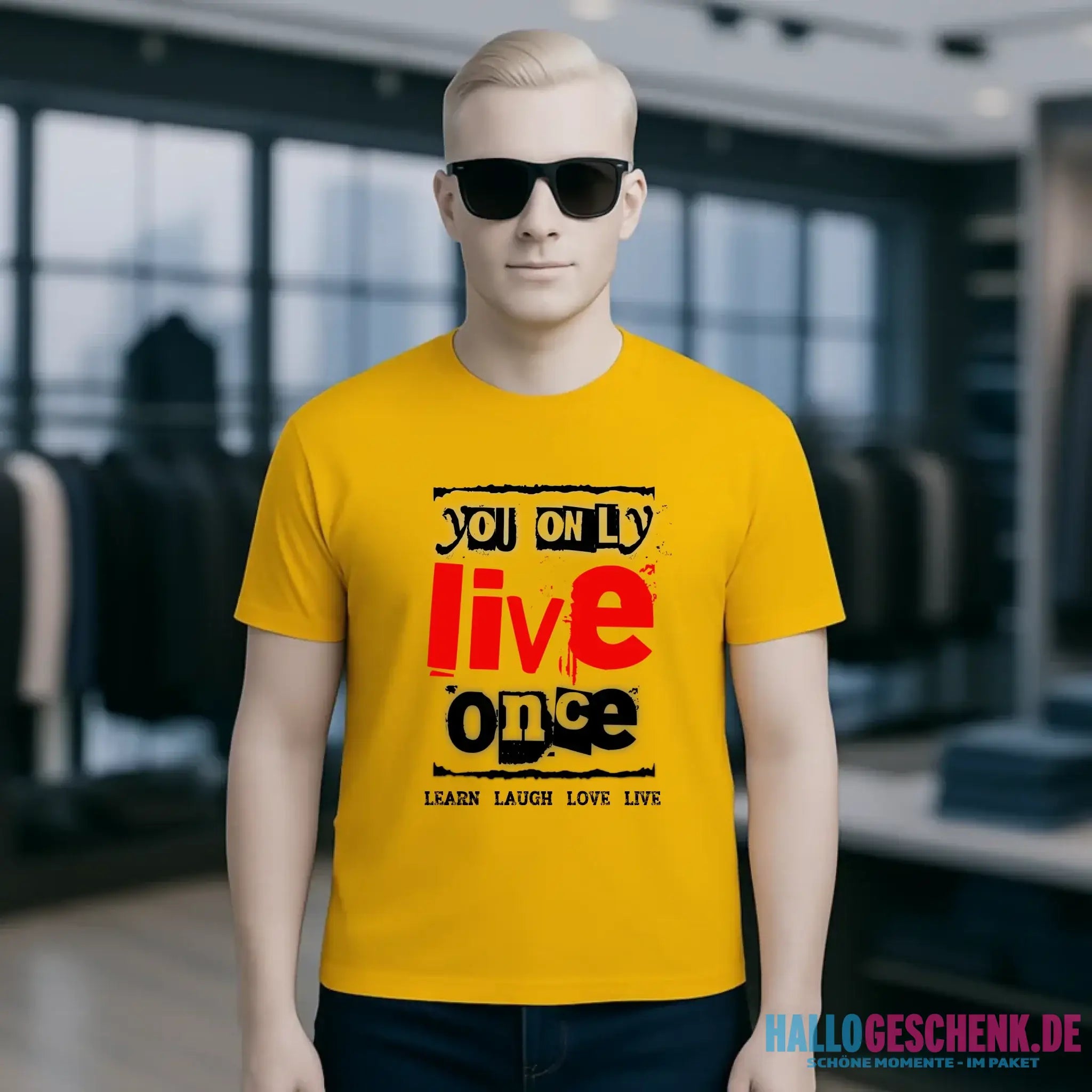 4in1-Kollektion: You only live once • für Damen & Herren • Exklusivdesign • personalisiert oder ohne Personalisierung