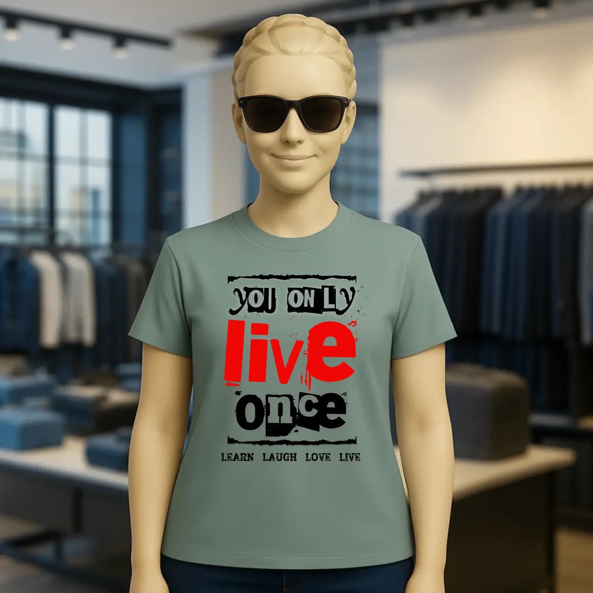 4in1-Kollektion: You only live once • für Damen & Herren • Exklusivdesign • personalisiert oder ohne Personalisierung
