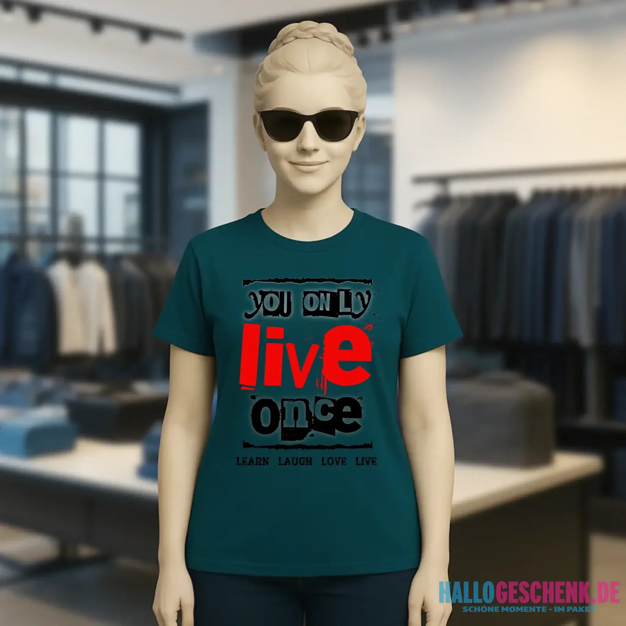 4in1-Kollektion: You only live once • für Damen & Herren • Exklusivdesign • personalisiert oder ohne Personalisierung