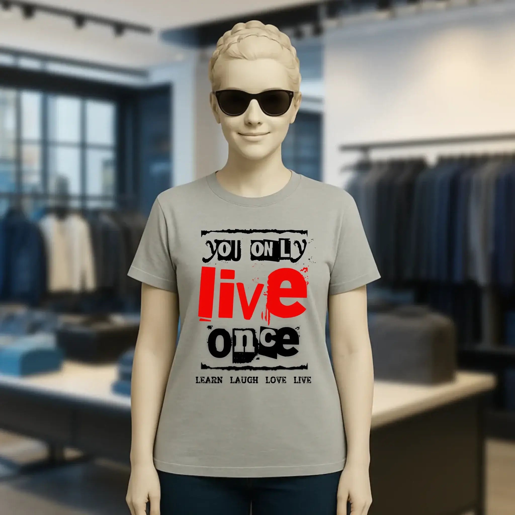 4in1-Kollektion: You only live once • für Damen & Herren • Exklusivdesign • personalisiert oder ohne Personalisierung