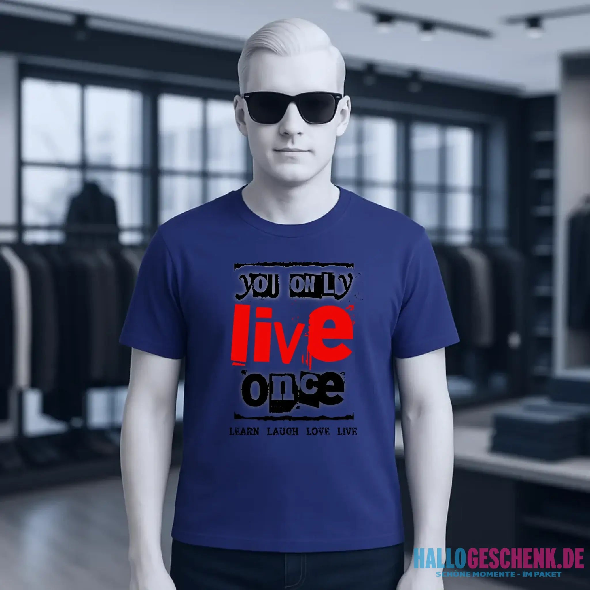 4in1-Kollektion: You only live once • für Damen & Herren • Exklusivdesign • personalisiert oder ohne Personalisierung