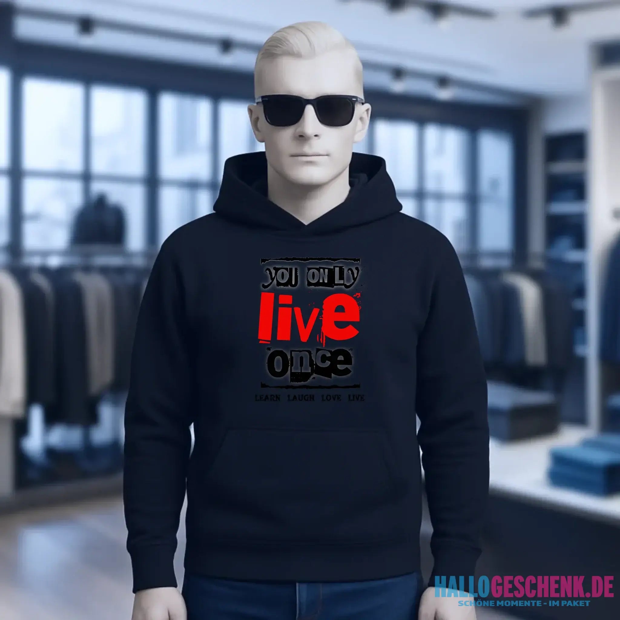 4in1-Kollektion: You only live once • für Damen & Herren • Exklusivdesign • personalisiert oder ohne Personalisierung