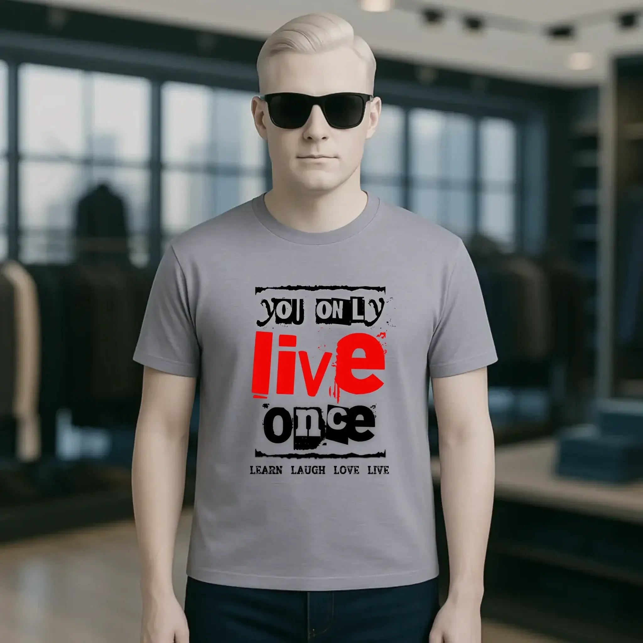 4in1-Kollektion: You only live once • für Damen & Herren • Exklusivdesign • personalisiert oder ohne Personalisierung