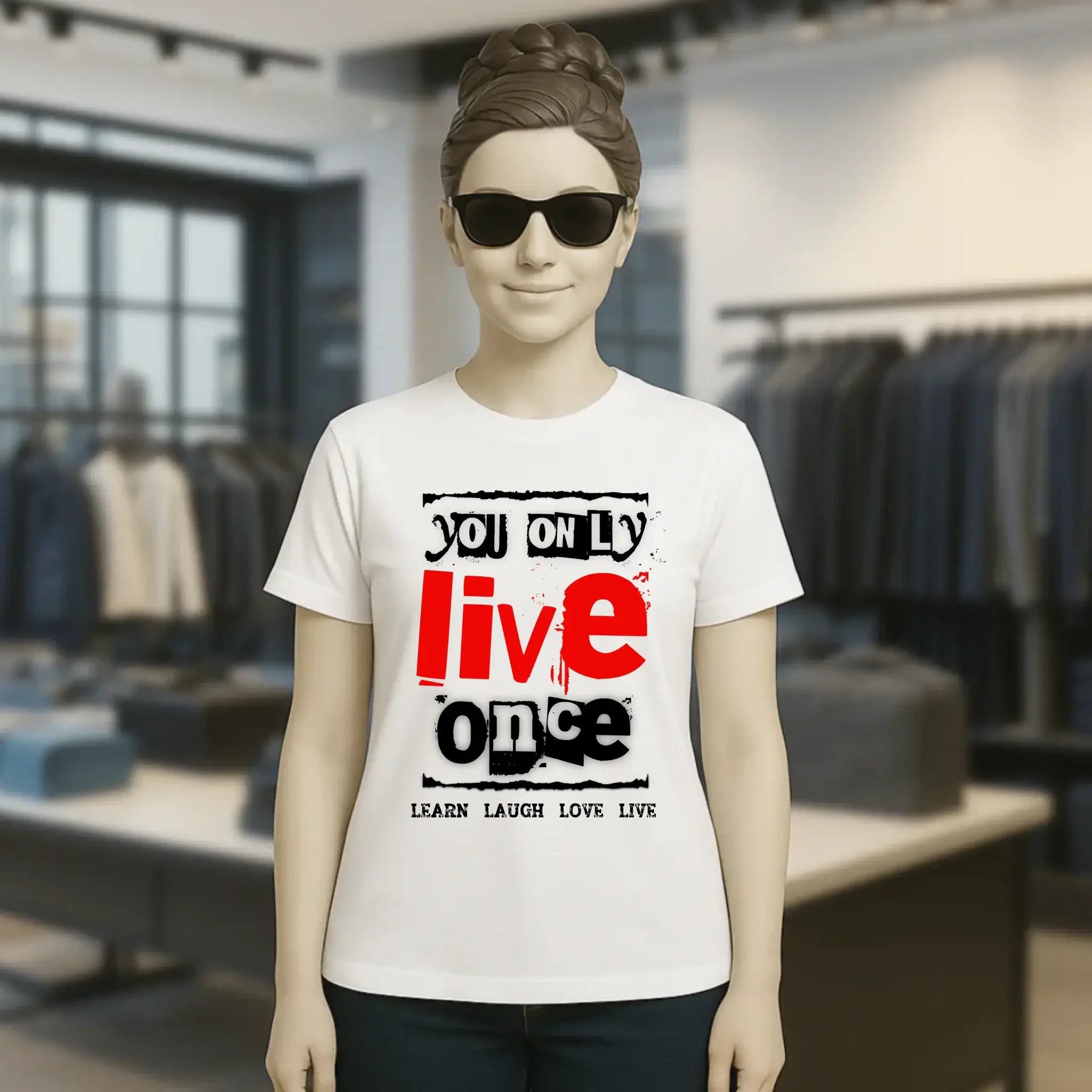 4in1-Kollektion: You only live once • für Damen & Herren • Exklusivdesign • personalisiert oder ohne Personalisierung
