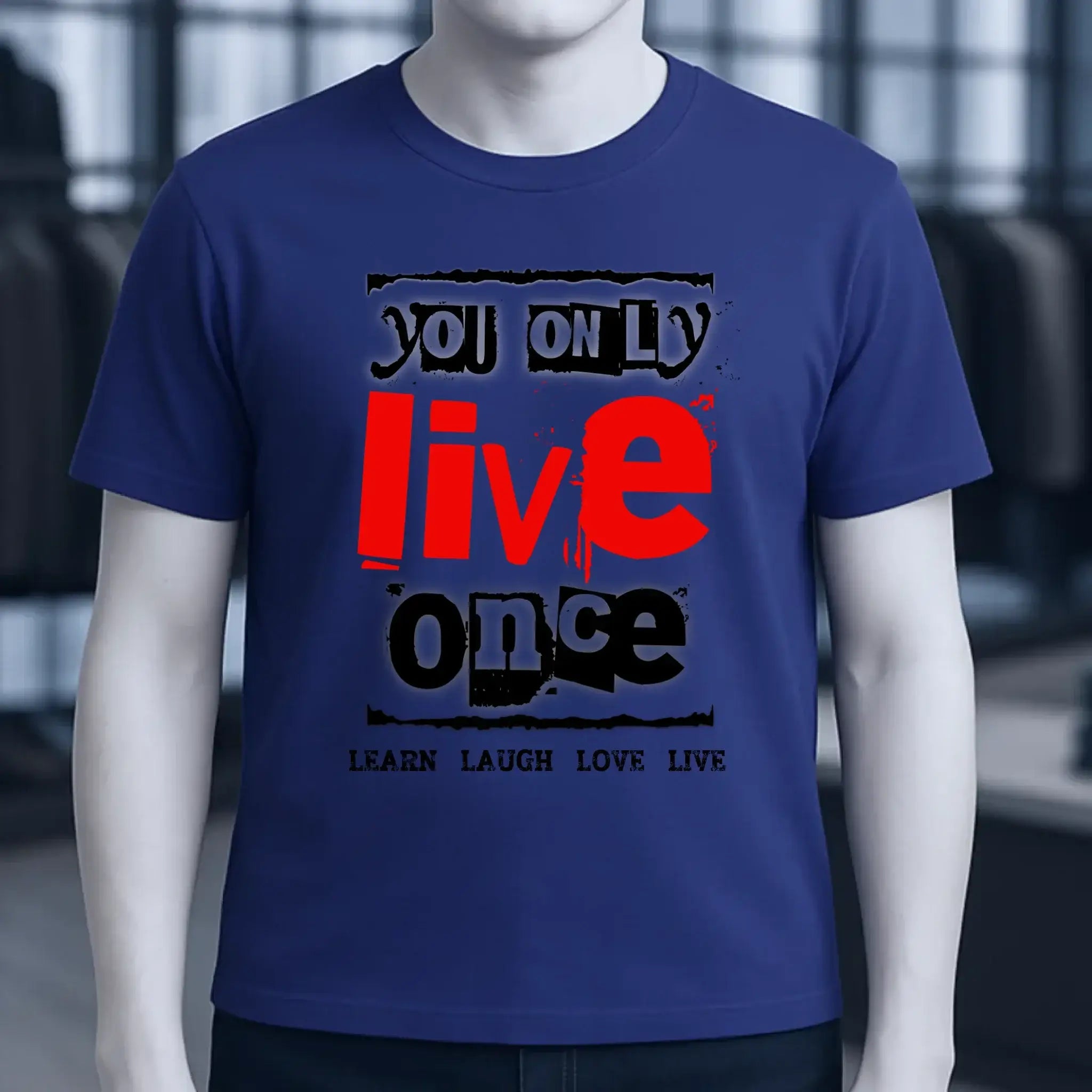 4in1-Kollektion: You only live once • für Damen & Herren • Exklusivdesign • personalisiert oder ohne Personalisierung