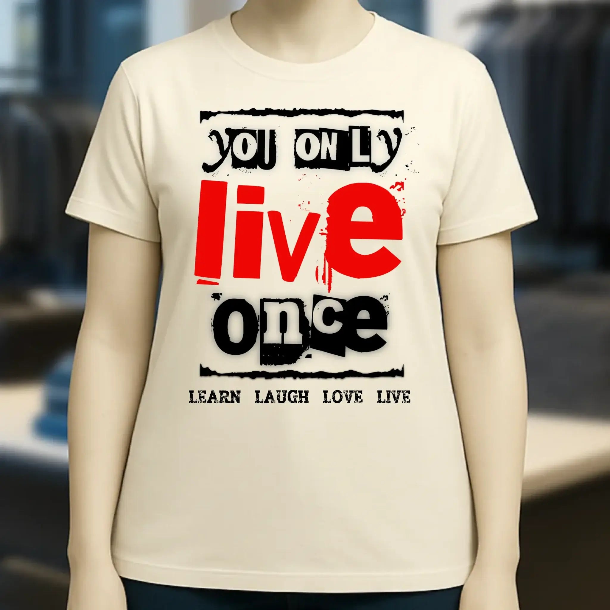 4in1-Kollektion: You only live once • für Damen & Herren • Exklusivdesign • personalisiert oder ohne Personalisierung