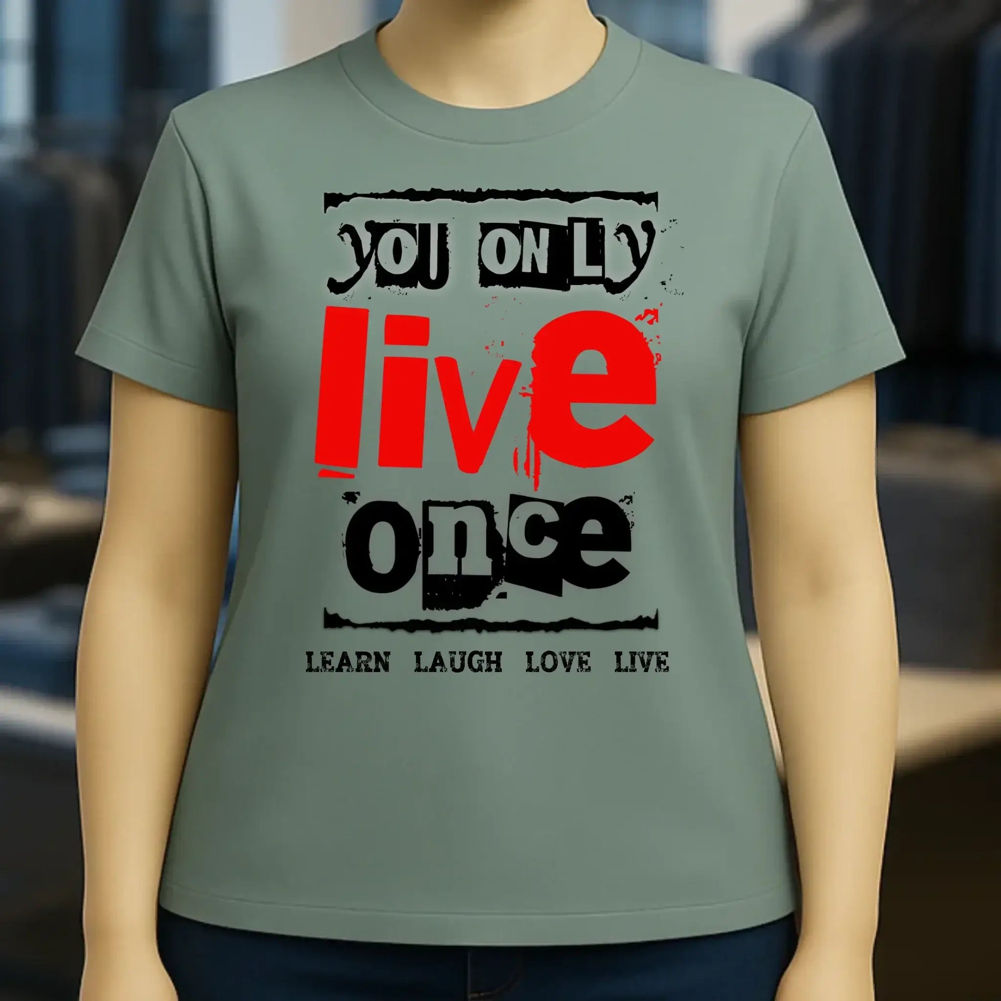 4in1-Kollektion: You only live once • für Damen & Herren • Exklusivdesign • personalisiert oder ohne Personalisierung