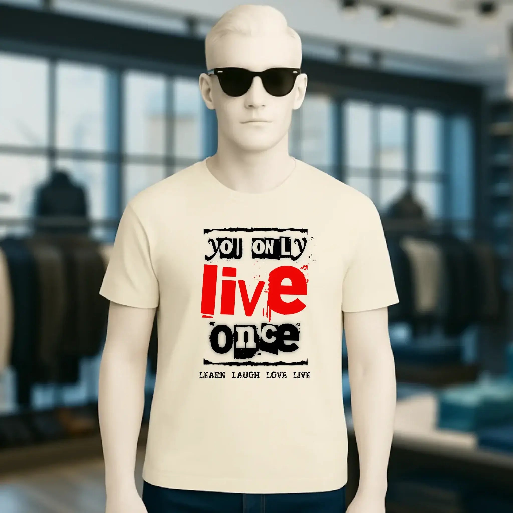 4in1-Kollektion: You only live once • für Damen & Herren • Exklusivdesign • personalisiert oder ohne Personalisierung