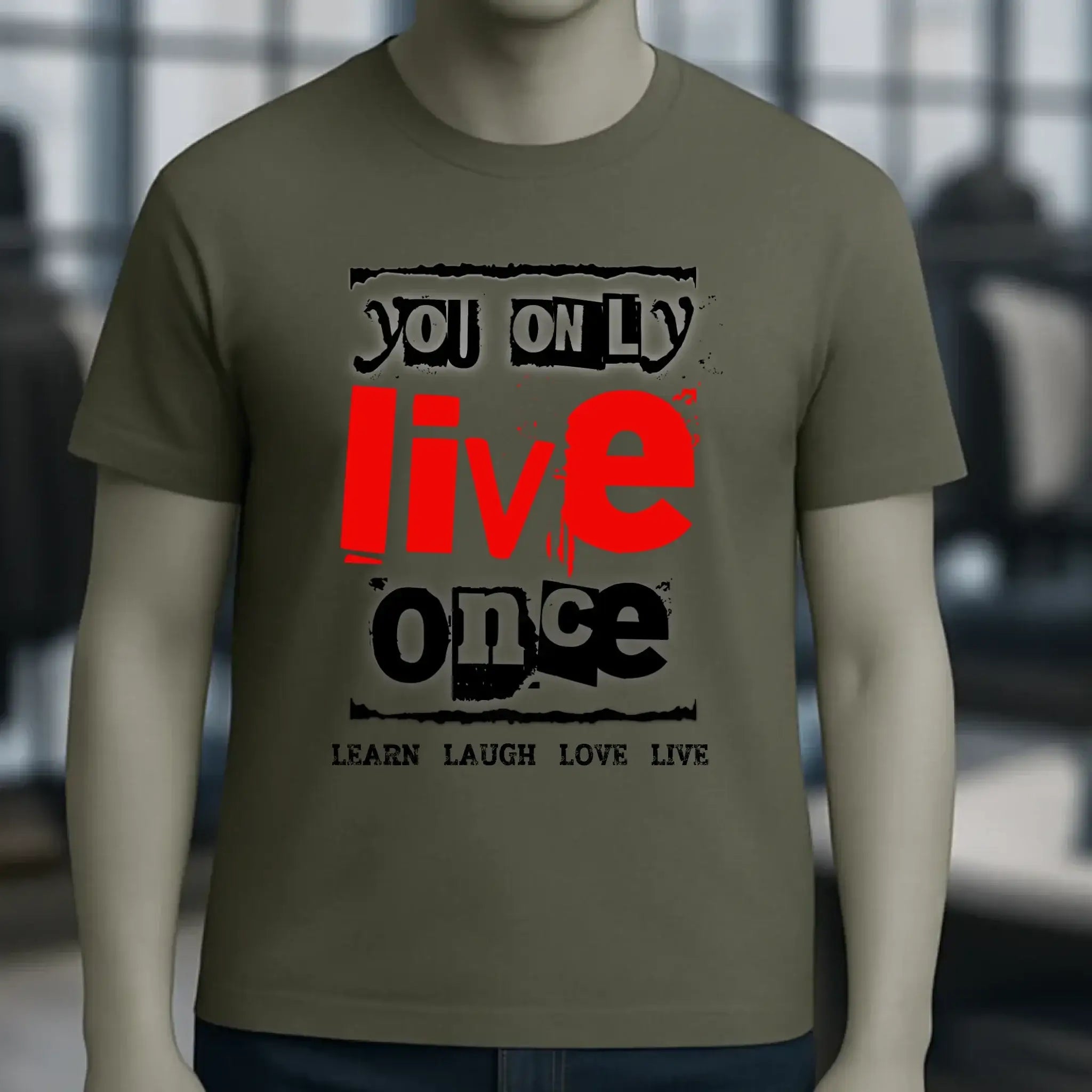 4in1-Kollektion: You only live once • für Damen & Herren • Exklusivdesign • personalisiert oder ohne Personalisierung