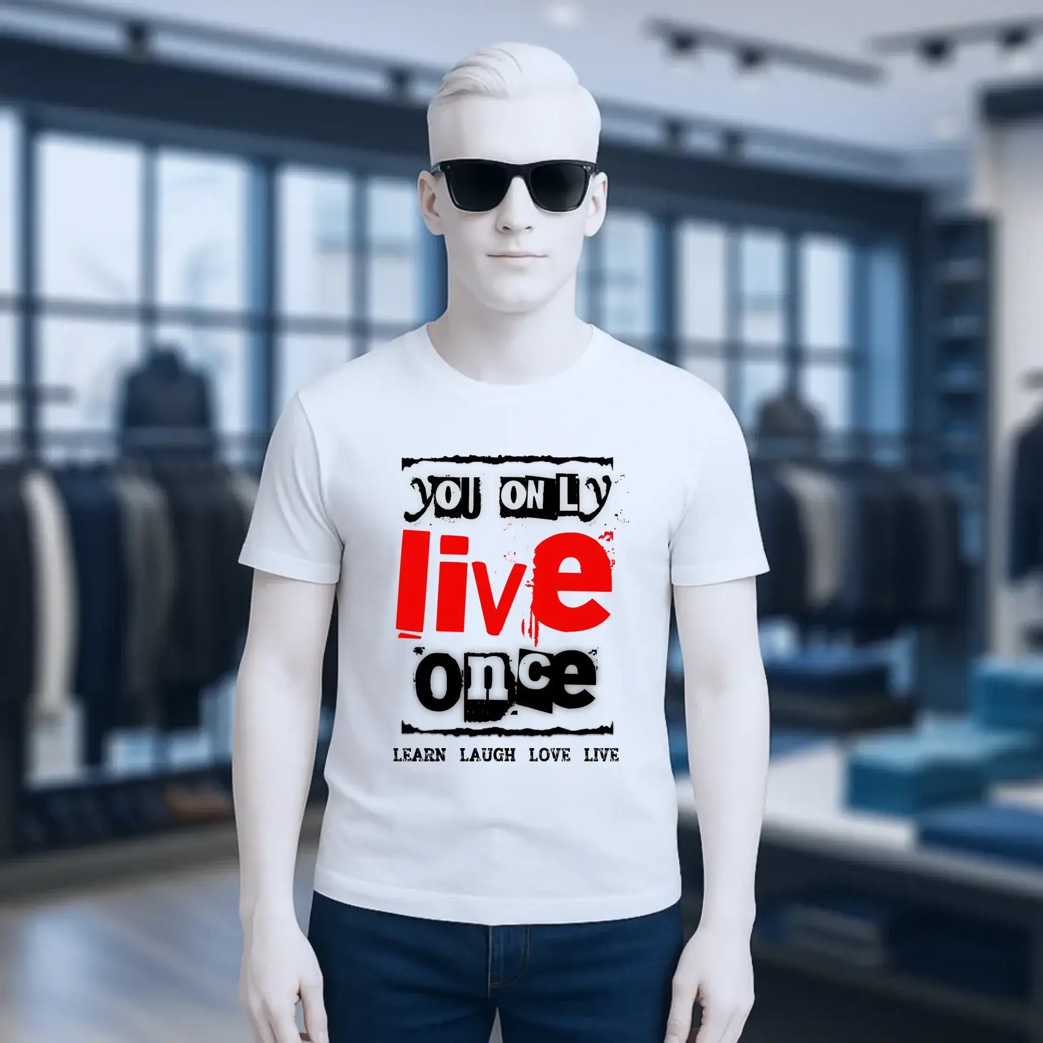 4in1-Kollektion: You only live once • für Damen & Herren • Exklusivdesign • personalisiert oder ohne Personalisierung