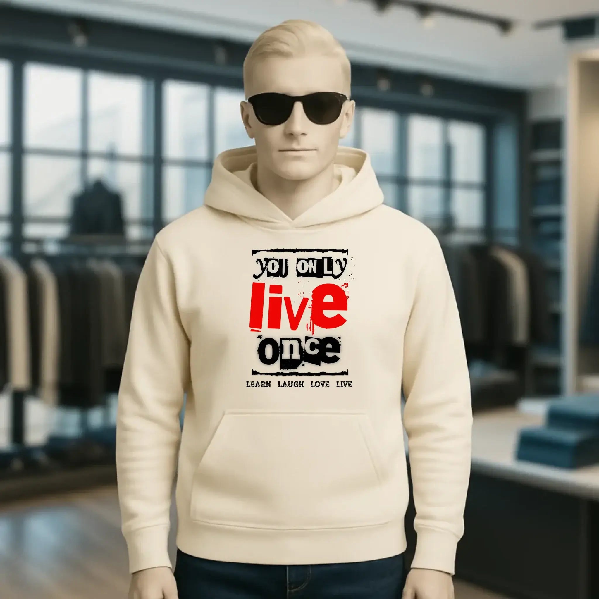 4in1-Kollektion: You only live once • für Damen & Herren • Exklusivdesign • personalisiert oder ohne Personalisierung
