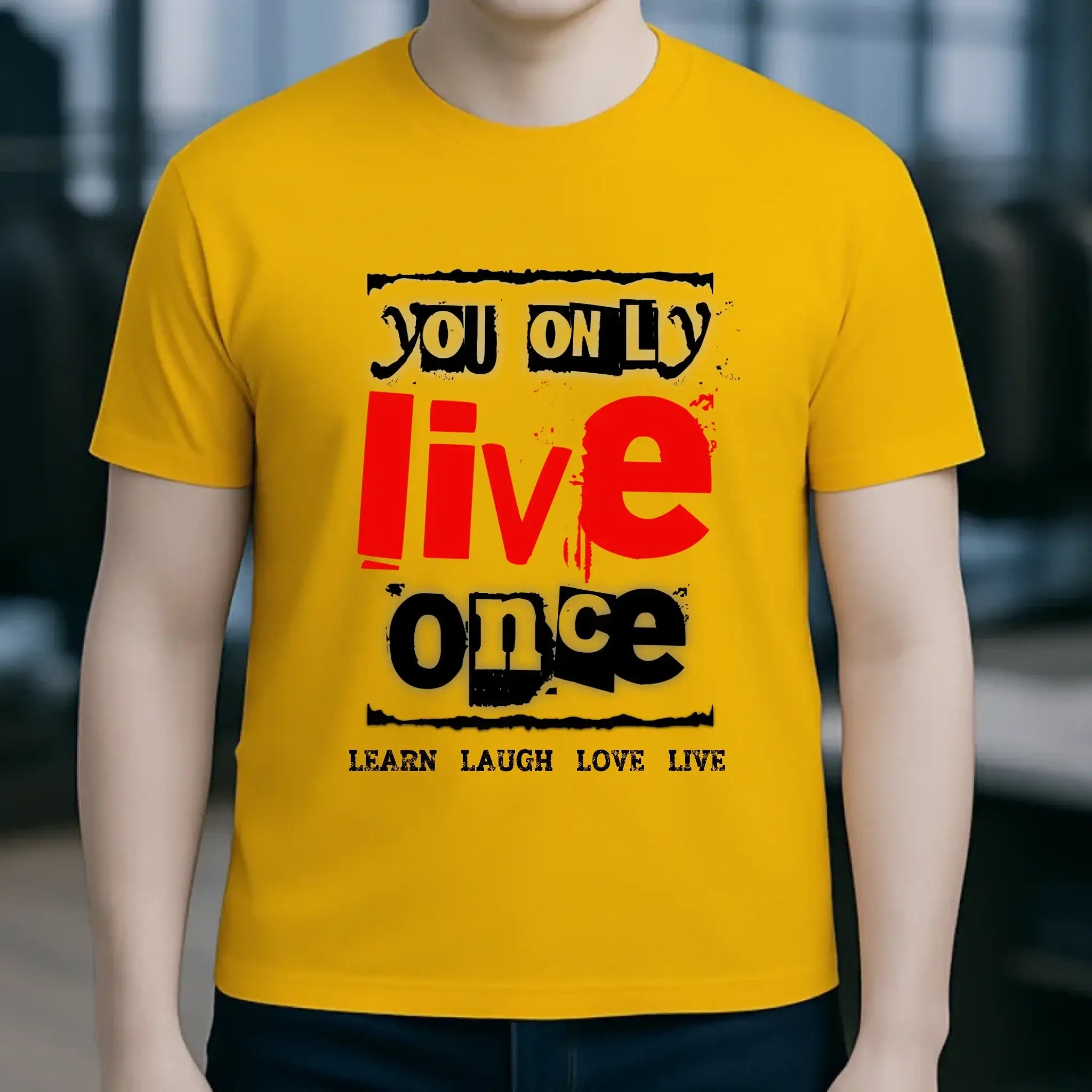4in1-Kollektion: You only live once • für Damen & Herren • Exklusivdesign • personalisiert oder ohne Personalisierung