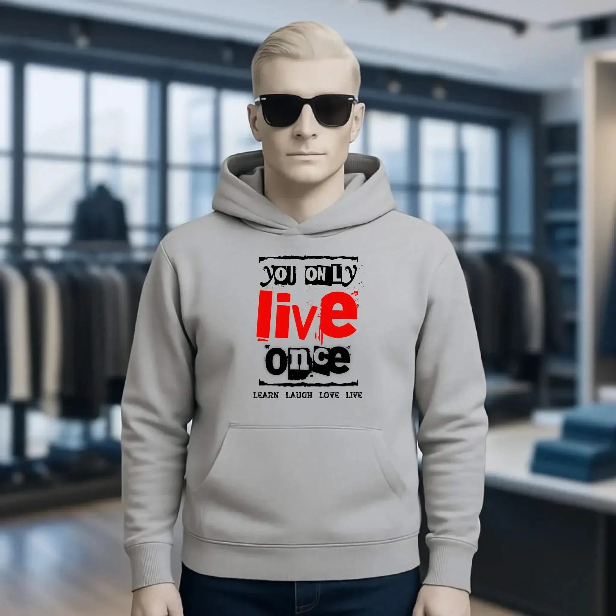 4in1-Kollektion: You only live once • für Damen & Herren • Exklusivdesign • personalisiert oder ohne Personalisierung
