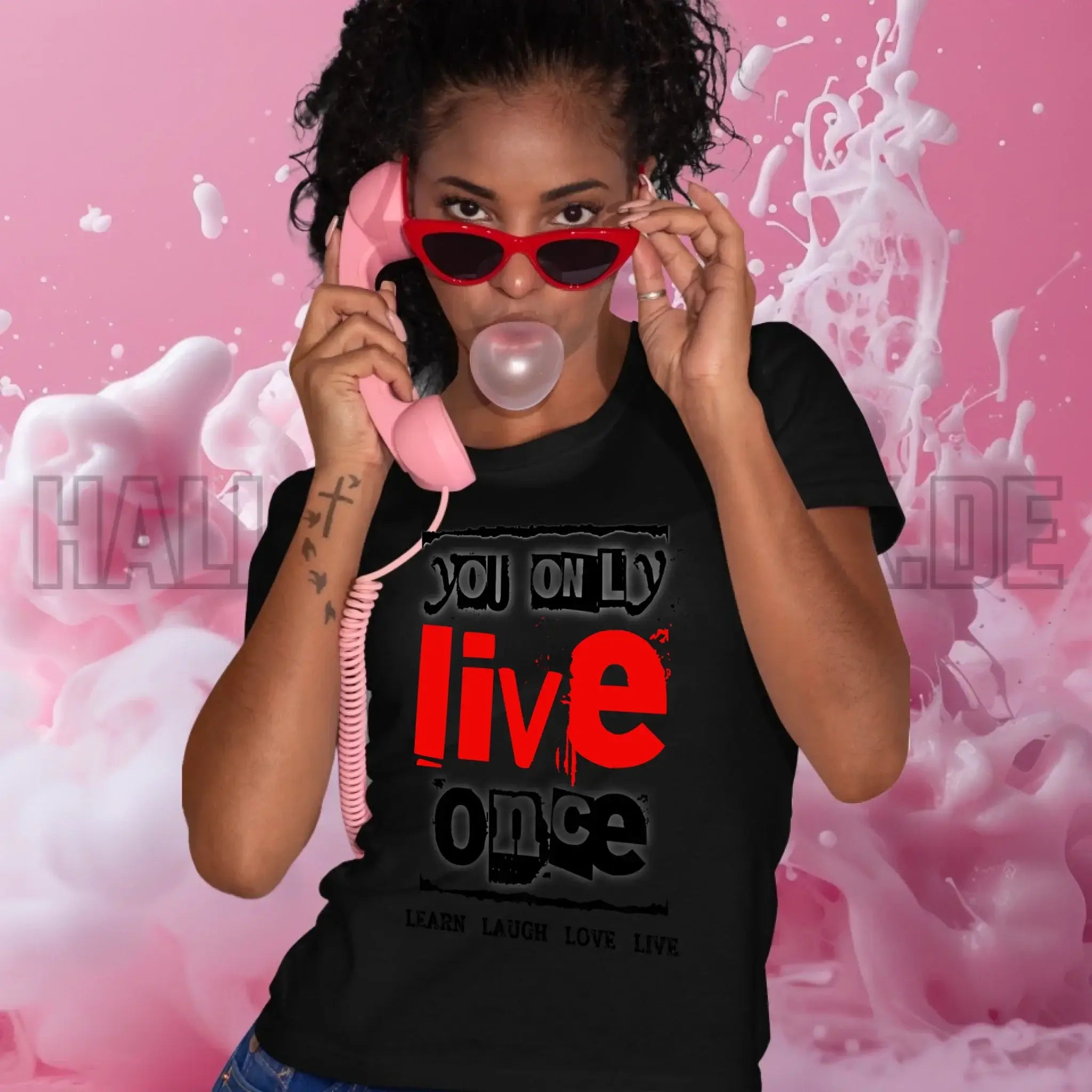 4in1-Kollektion: You only live once • für Damen & Herren • Exklusivdesign • personalisiert oder ohne Personalisierung