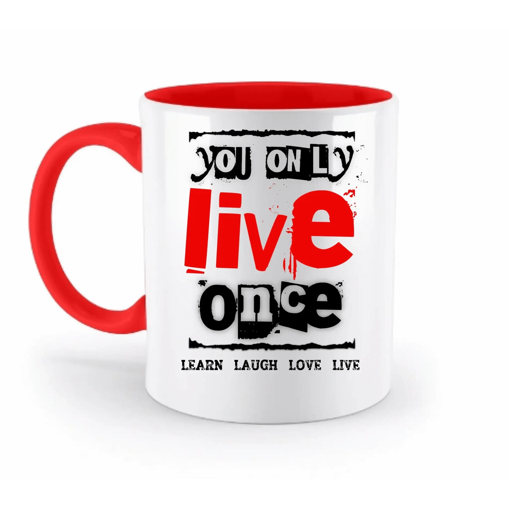 4in1-Kollektion: You only live once • für Damen & Herren • Exklusivdesign • personalisiert oder ohne Personalisierung