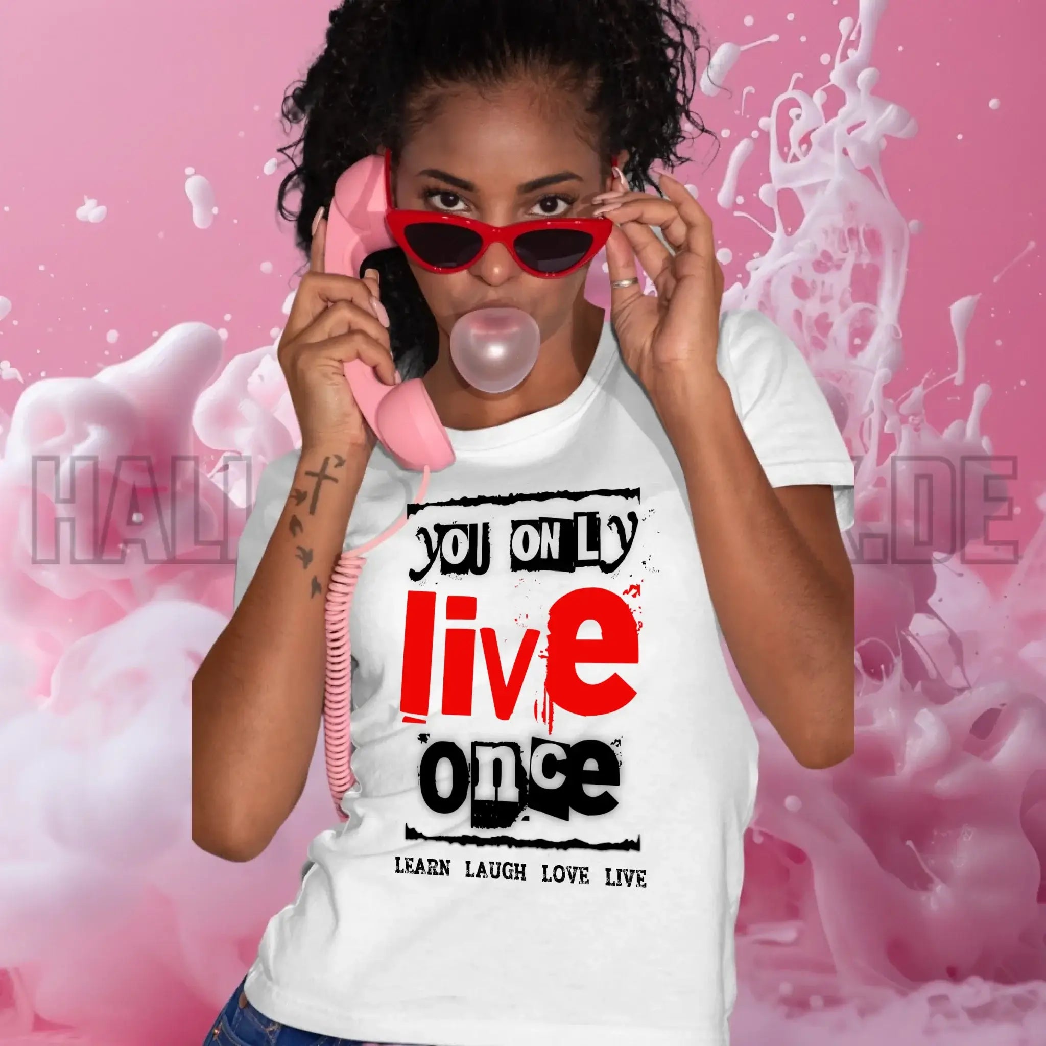 4in1-Kollektion: You only live once • für Damen & Herren • Exklusivdesign • personalisiert oder ohne Personalisierung