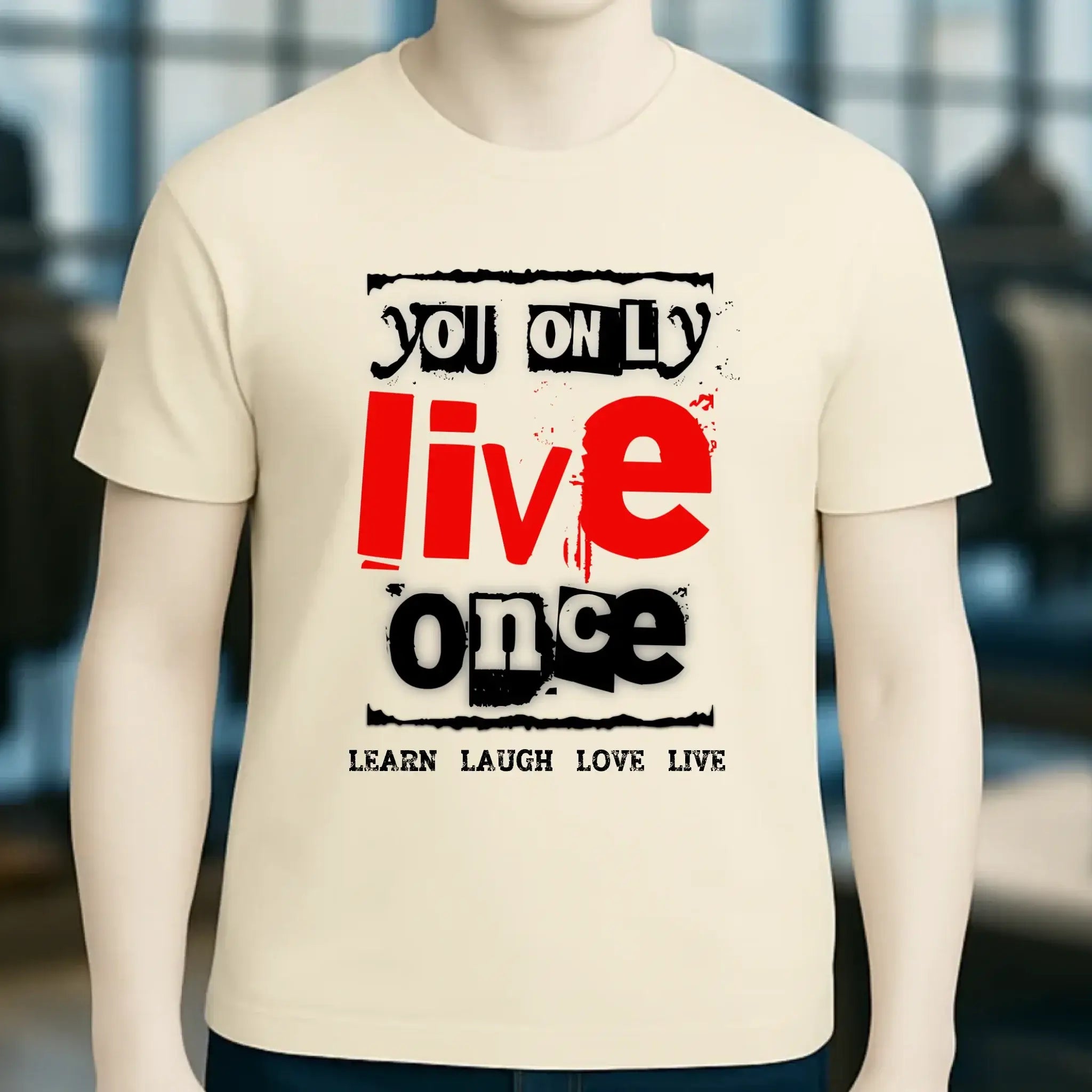 4in1-Kollektion: You only live once • für Damen & Herren • Exklusivdesign • personalisiert oder ohne Personalisierung