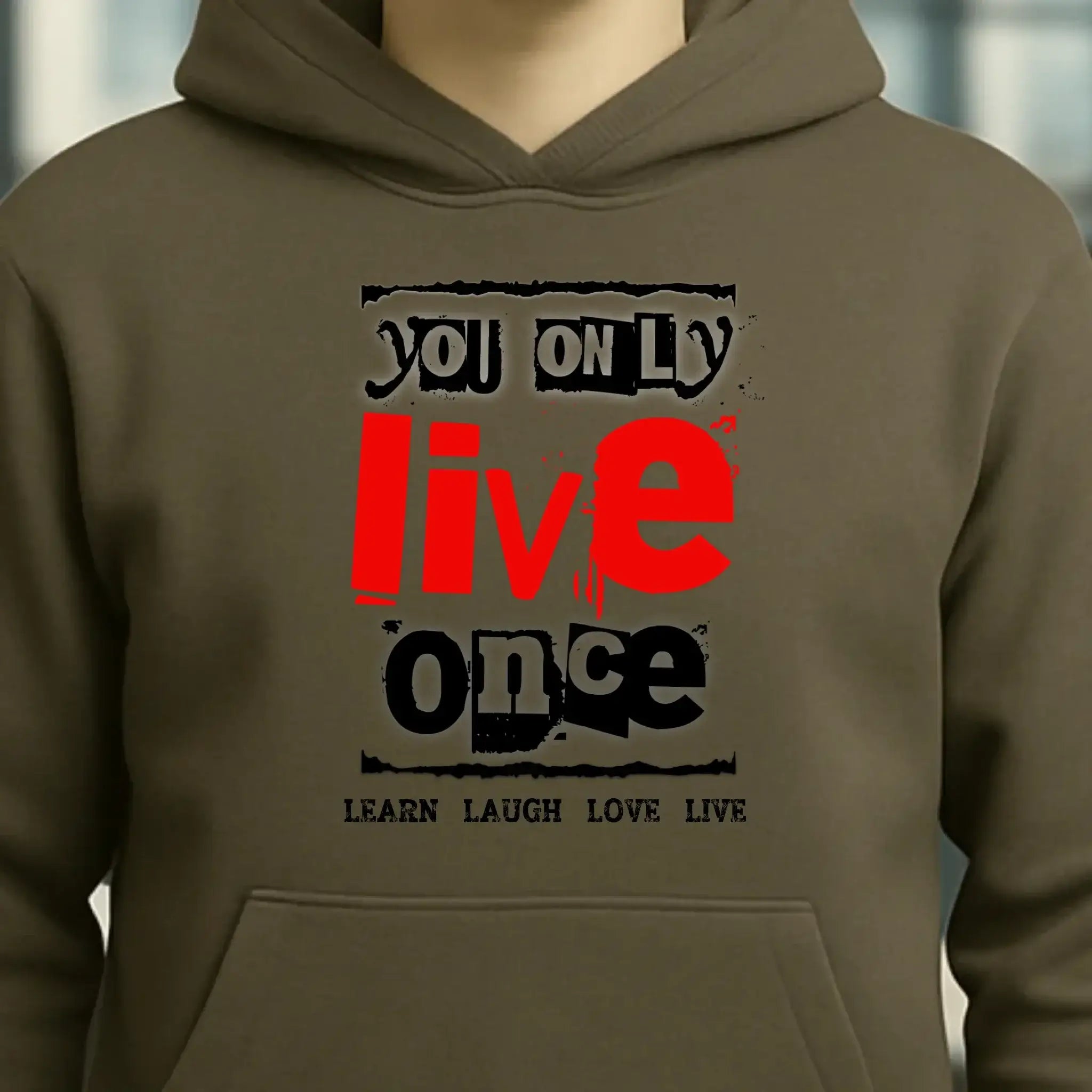 4in1-Kollektion: You only live once • für Damen & Herren • Exklusivdesign • personalisiert oder ohne Personalisierung