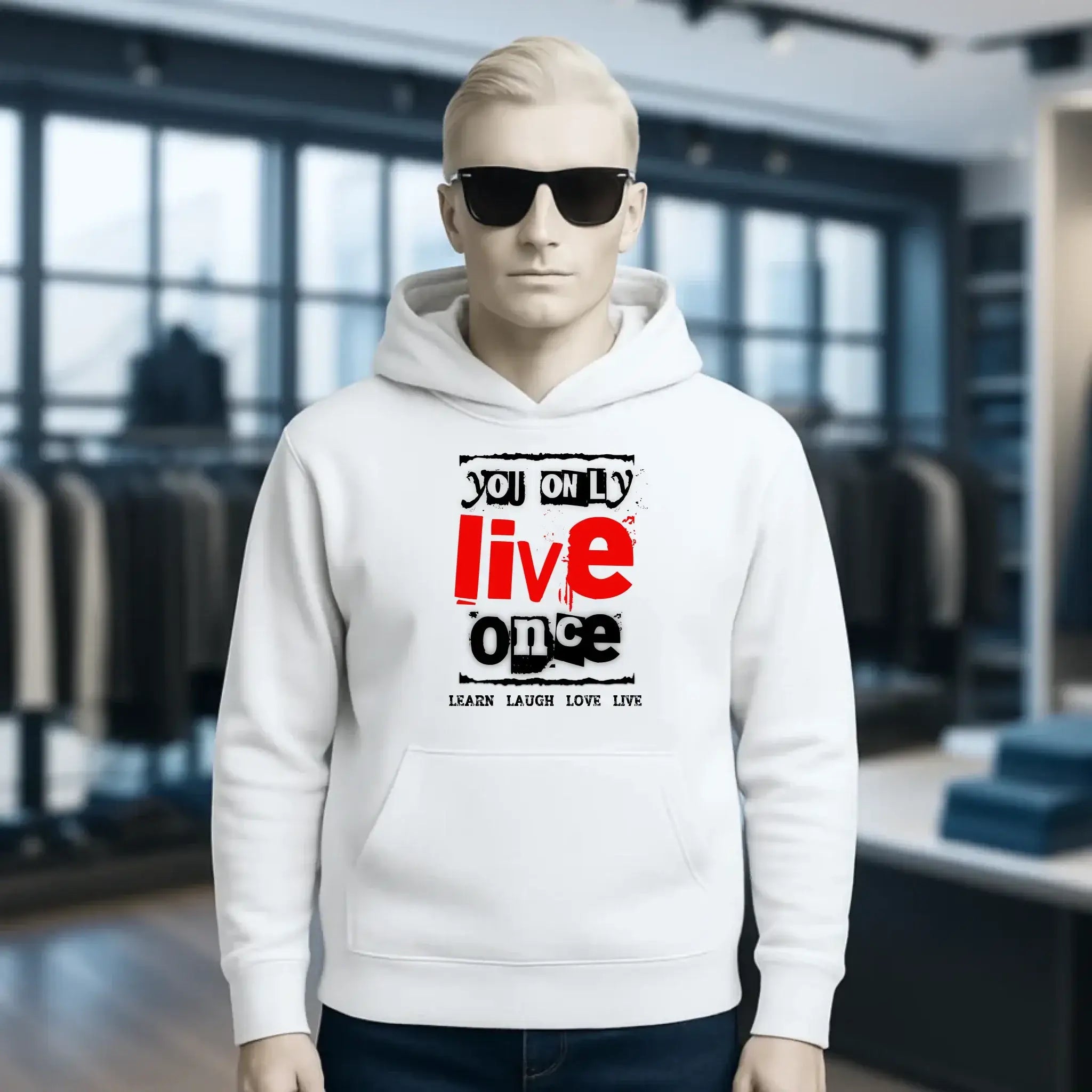 4in1-Kollektion: You only live once • für Damen & Herren • Exklusivdesign • personalisiert oder ohne Personalisierung