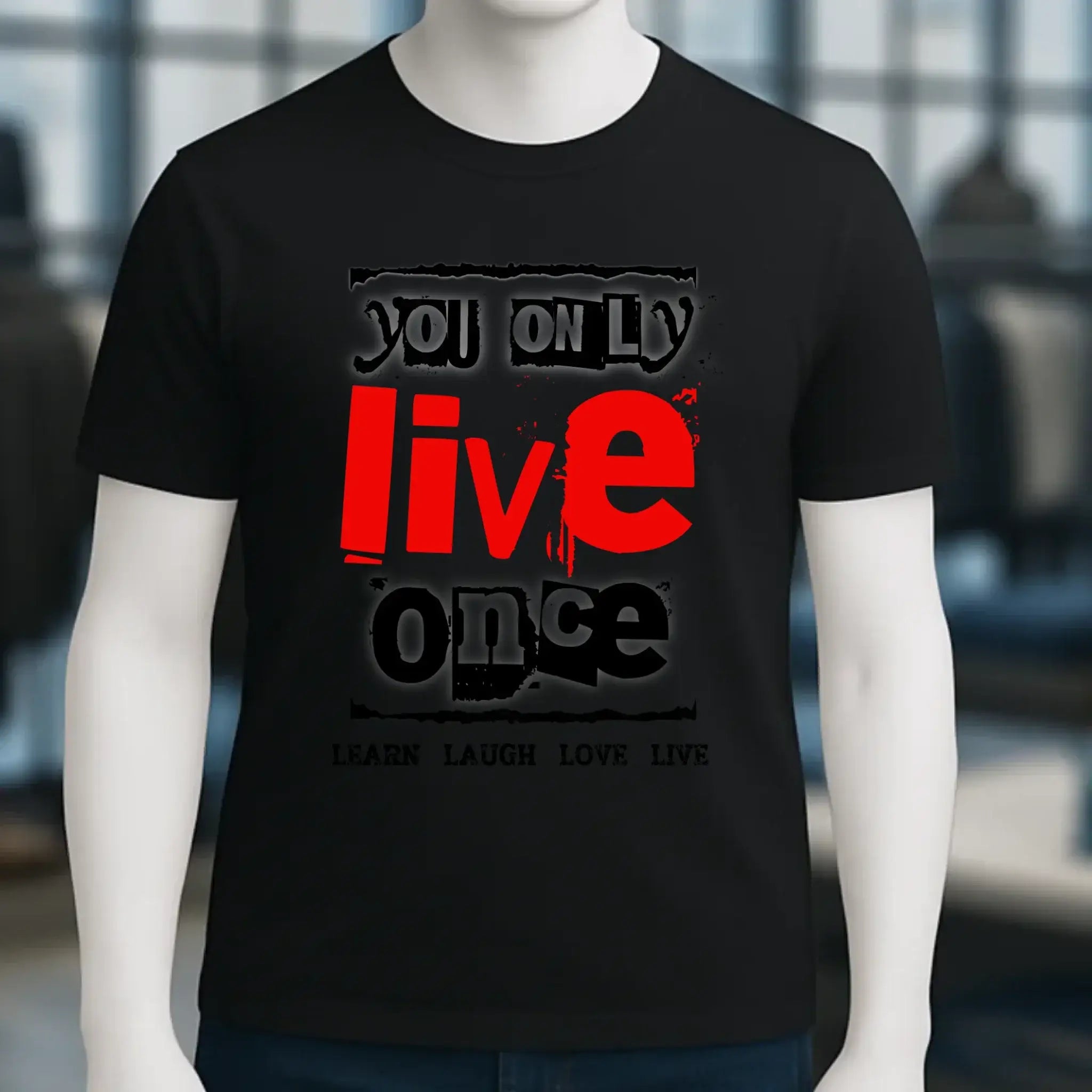 4in1-Kollektion: You only live once • für Damen & Herren • Exklusivdesign • personalisiert oder ohne Personalisierung