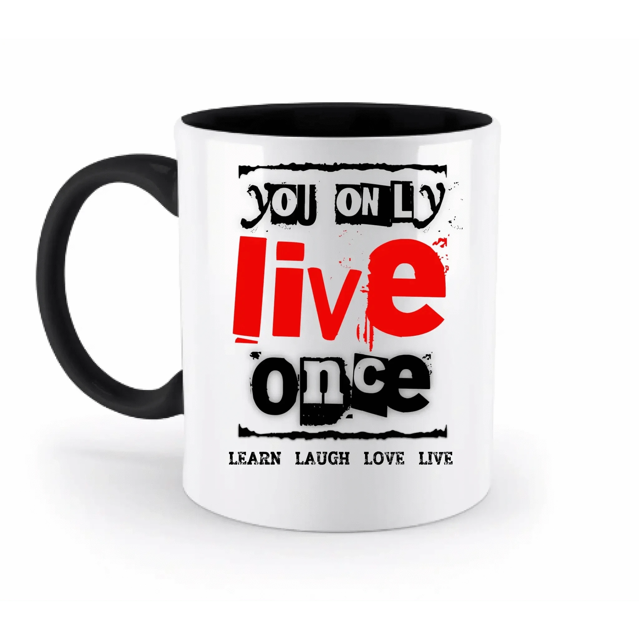 4in1-Kollektion: You only live once • für Damen & Herren • Exklusivdesign • personalisiert oder ohne Personalisierung