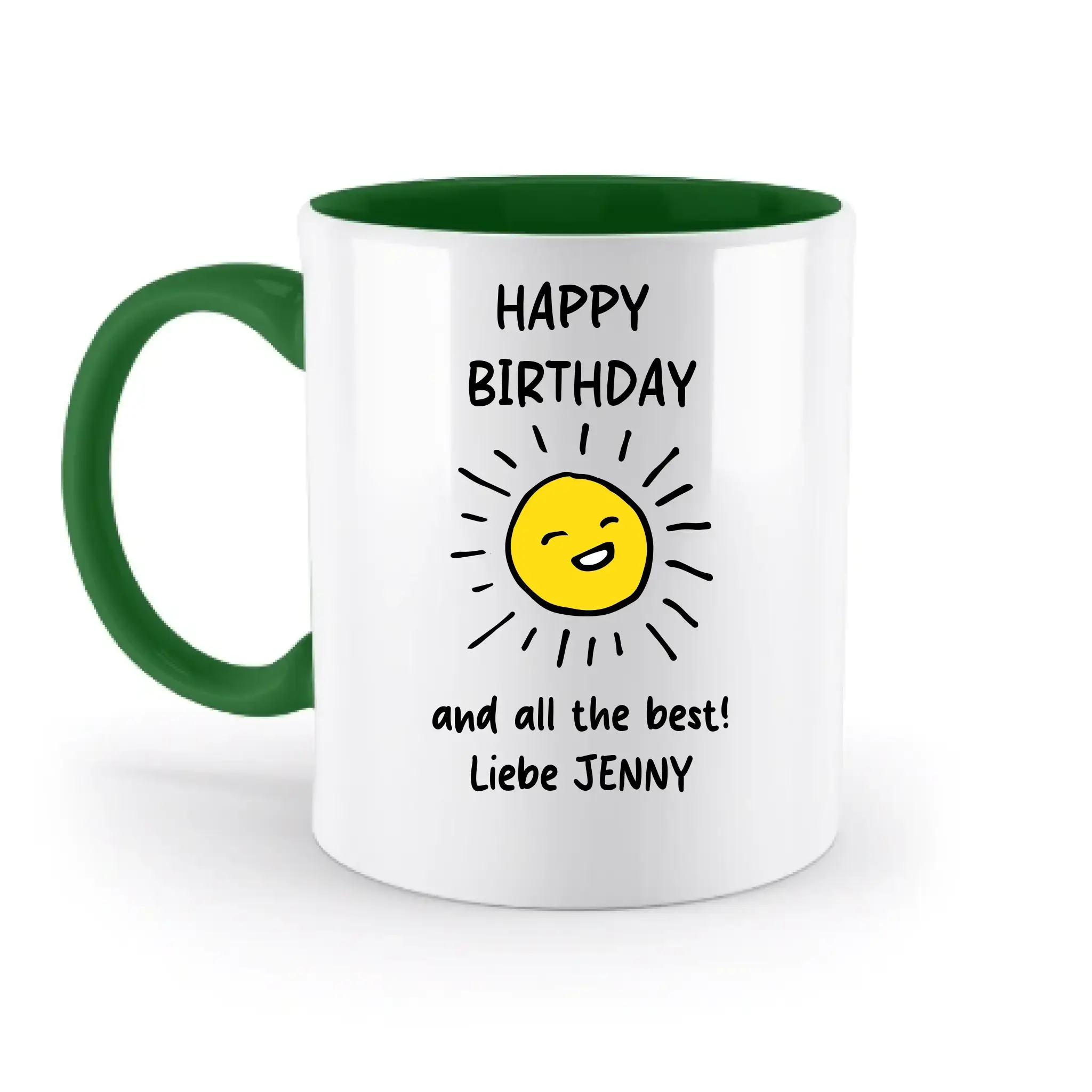 50 + personalisierbare Motive ’Allerlei’-Kollektion • personalisiert • zweifarbige Tasse (spülmaschinenfest)