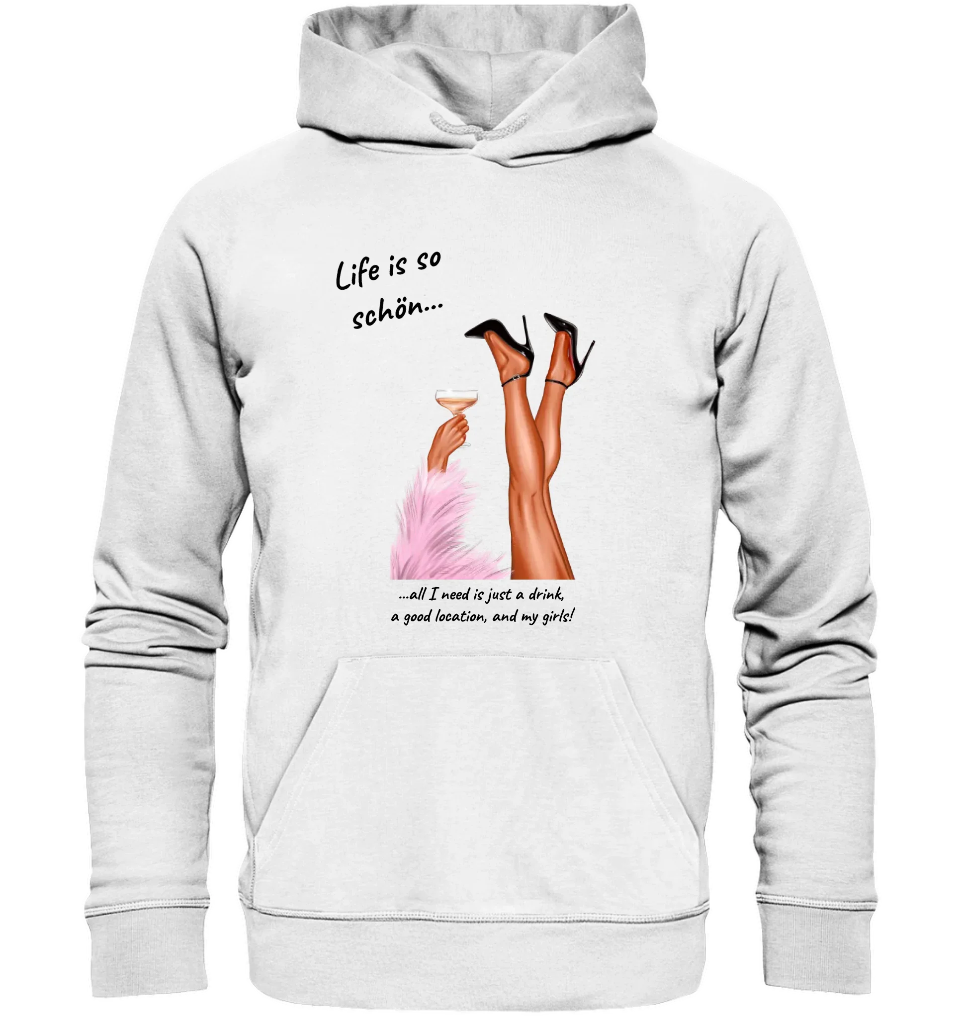 Ladies: Party-Beine • mehrere Artikel • ’Statement-Collection’ • Wunschtext • personalisierte Figuren - Unisex Hoodie