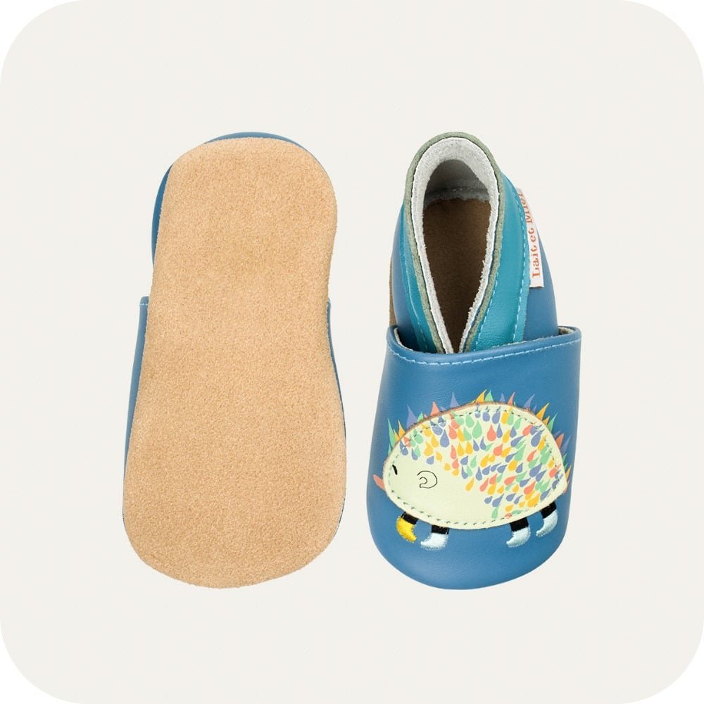Babyschuhe aus weichem Leder Igel