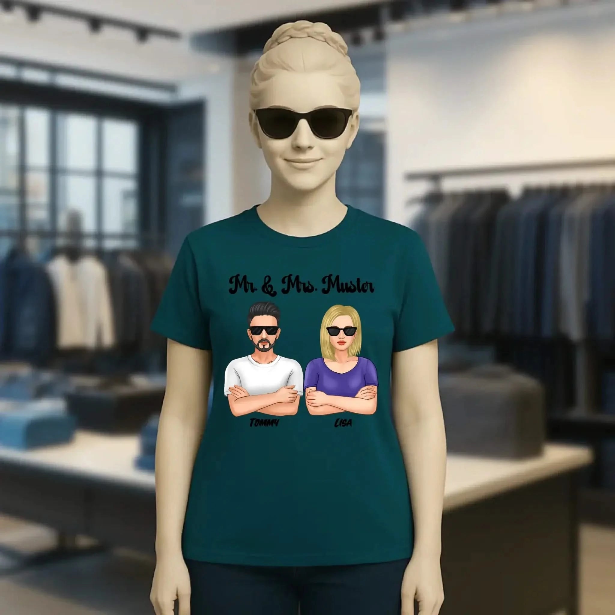 5in1: Cool Couple - Ladies Premium T-Shirt XS-2XL aus Bio-Baumwolle für Damen