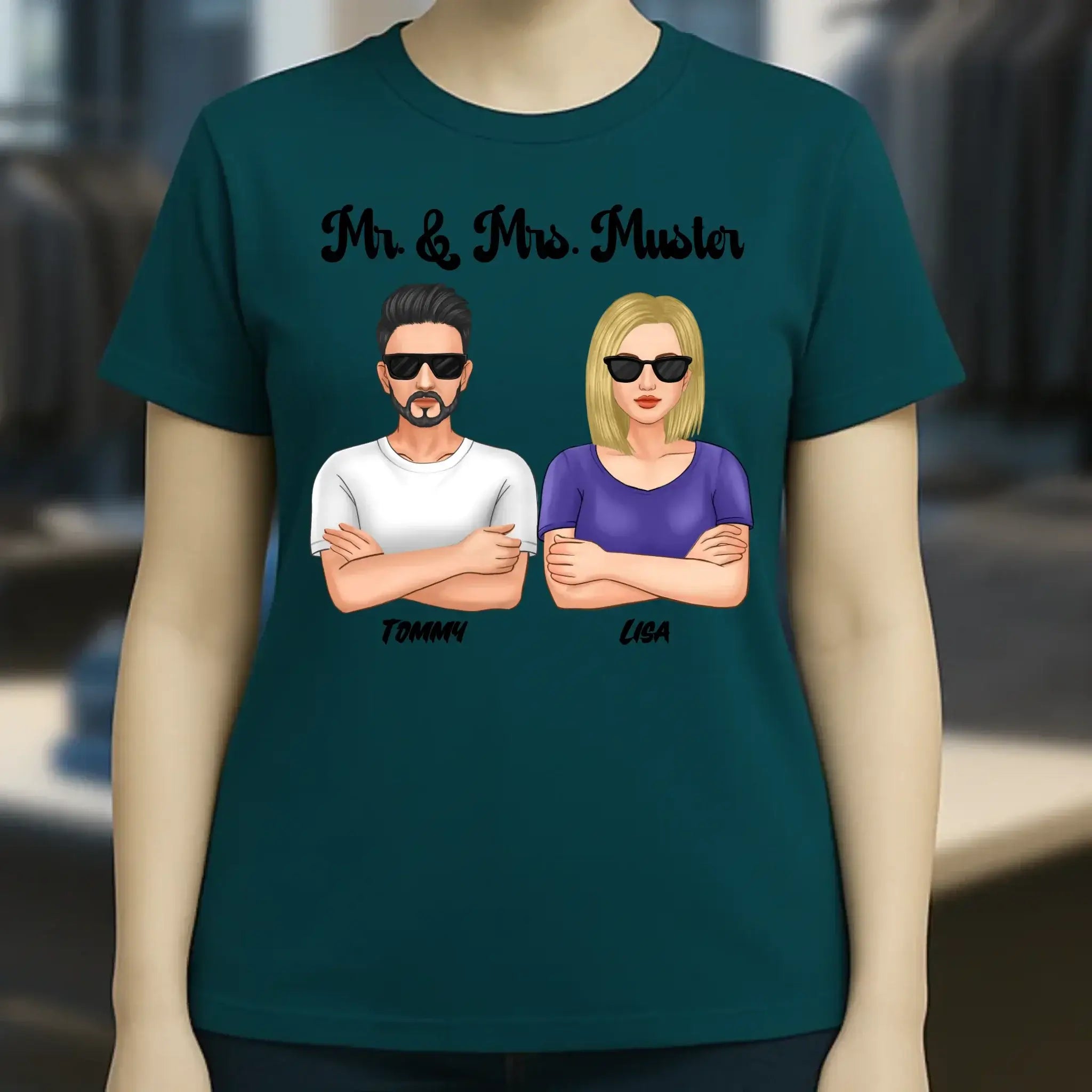 5in1: Cool Couple - Ladies Premium T-Shirt XS-2XL aus Bio-Baumwolle für Damen