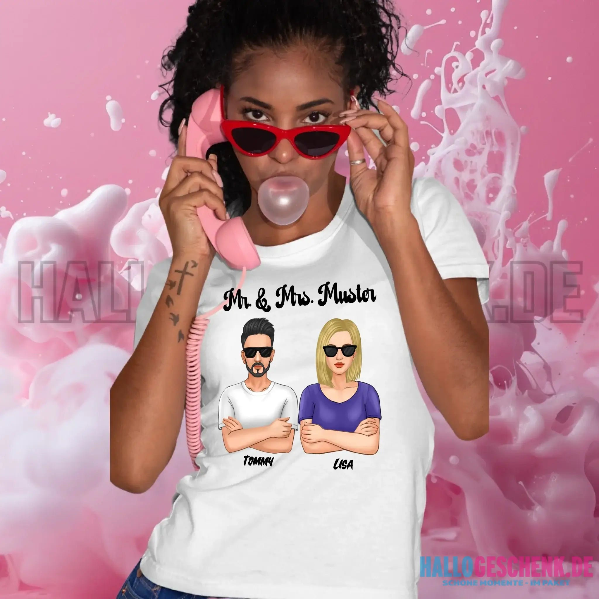 5in1: Cool Couple - Ladies Premium T-Shirt XS-2XL aus Bio-Baumwolle für Damen