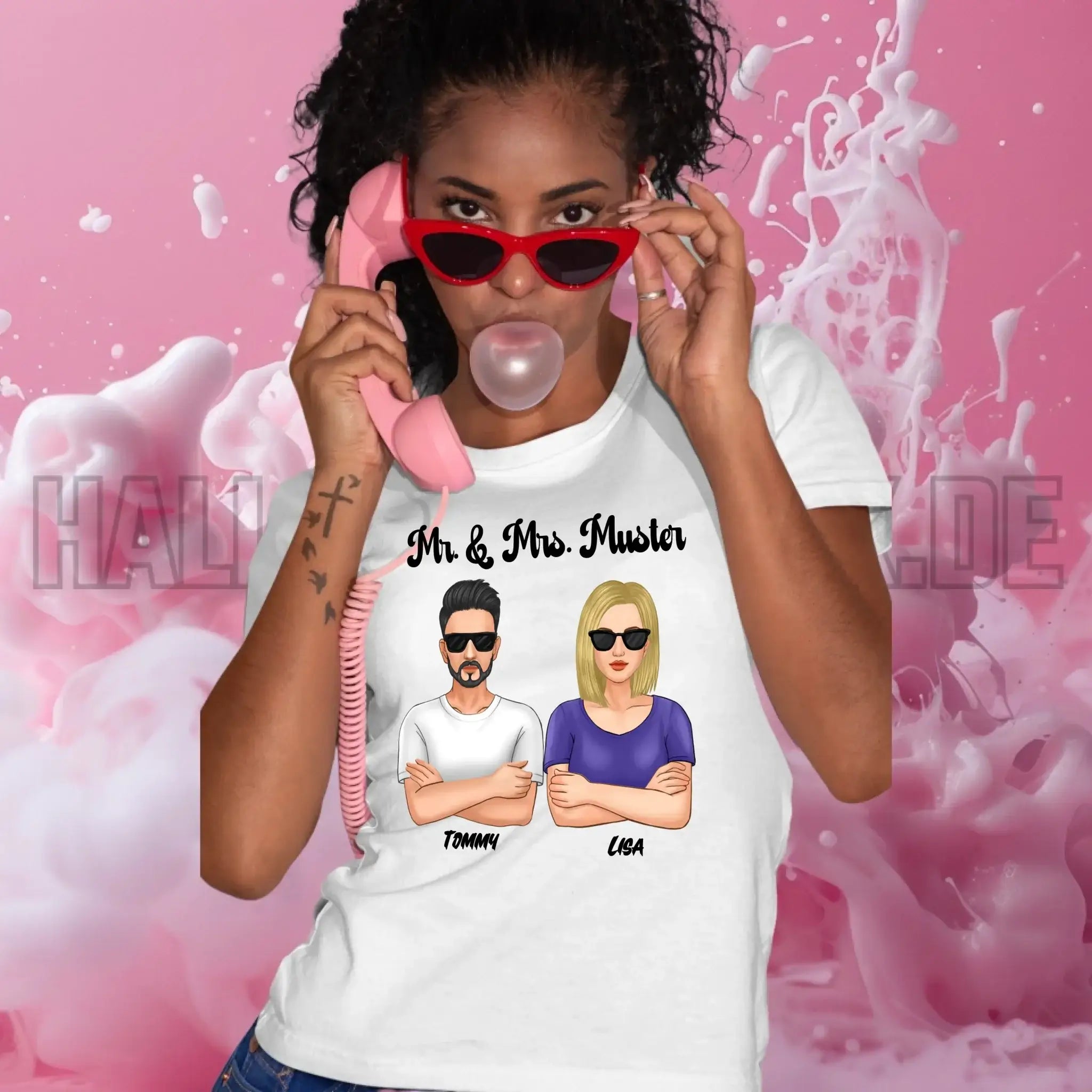 5in1: Cool Couple - Ladies Premium T-Shirt XS-2XL aus Bio-Baumwolle für Damen