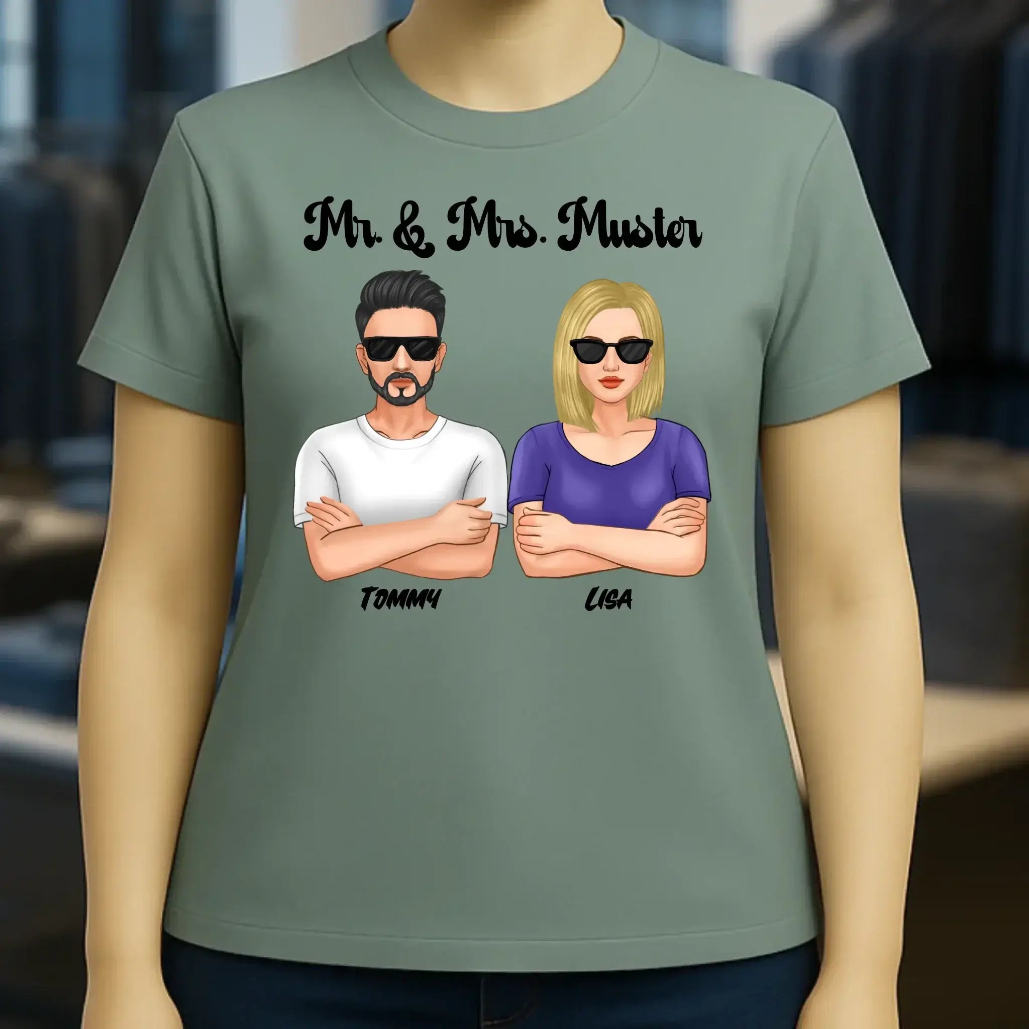 5in1: Cool Couple - Ladies Premium T-Shirt XS-2XL aus Bio-Baumwolle für Damen