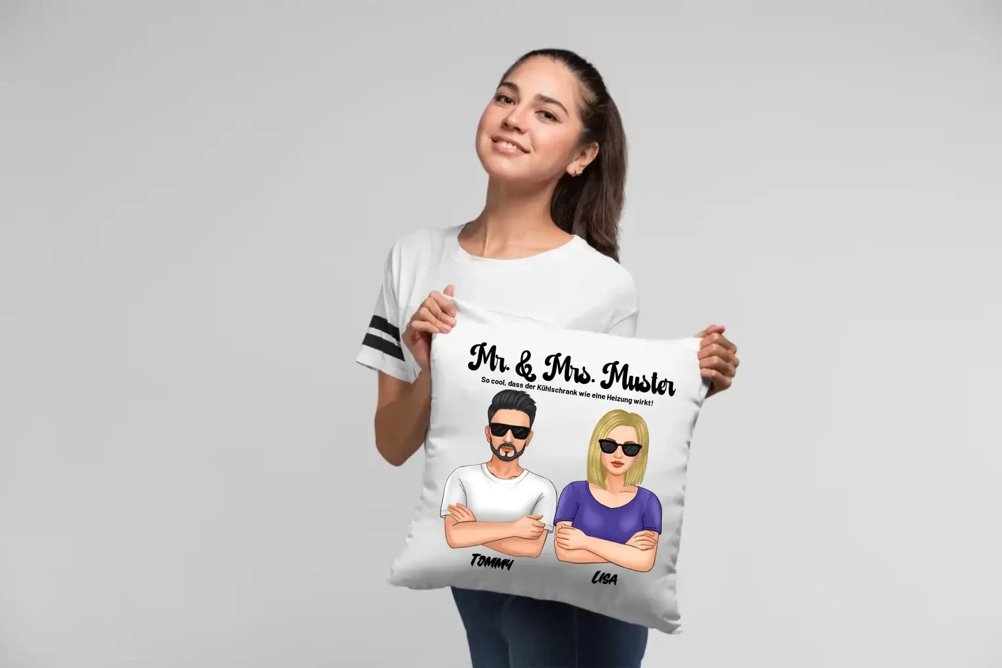 5in1: Cool Couple personalisierbar - Kissen 40x40 cm