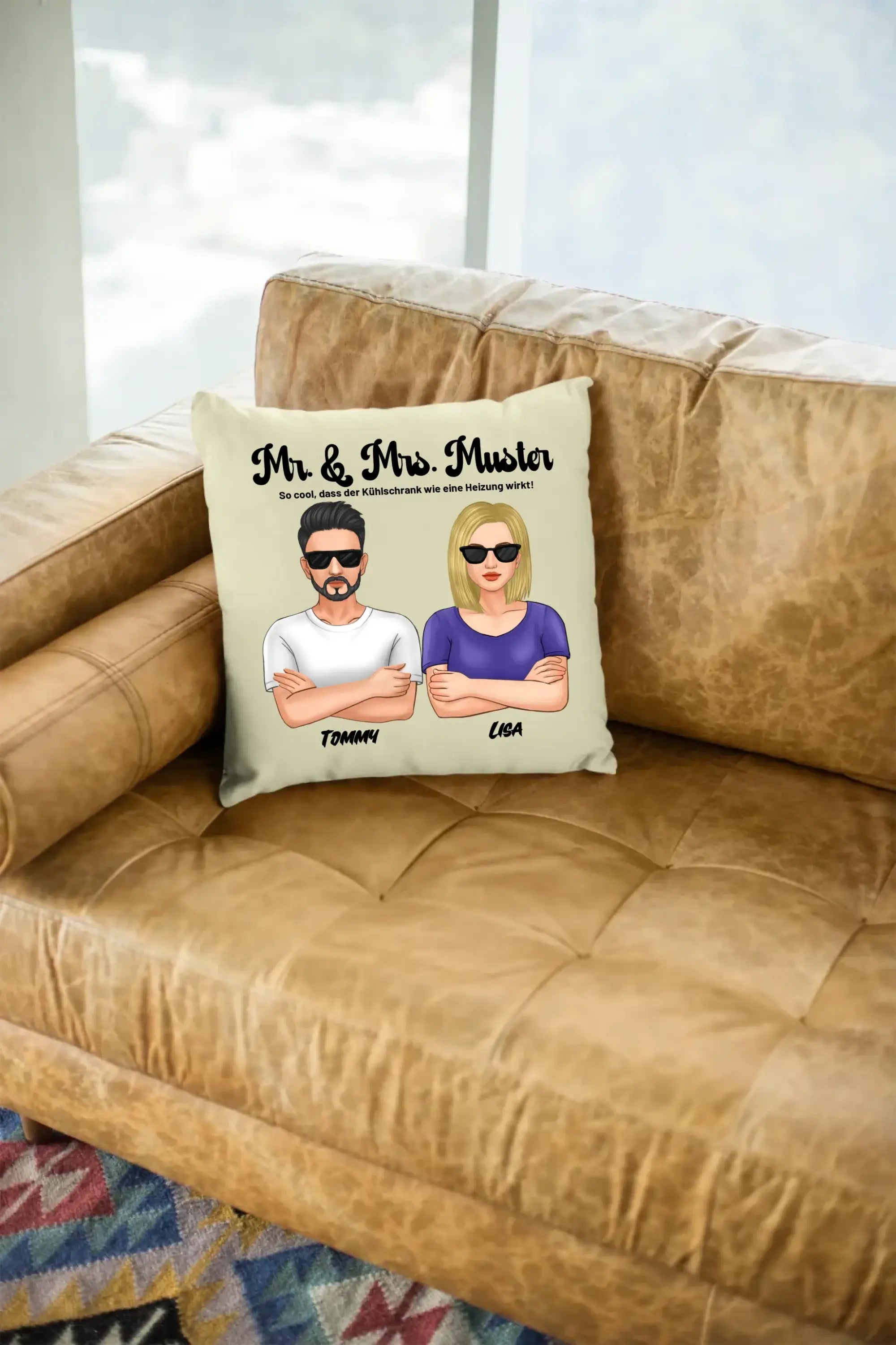 5in1: Cool Couple personalisierbar - Kissen 40x40 cm