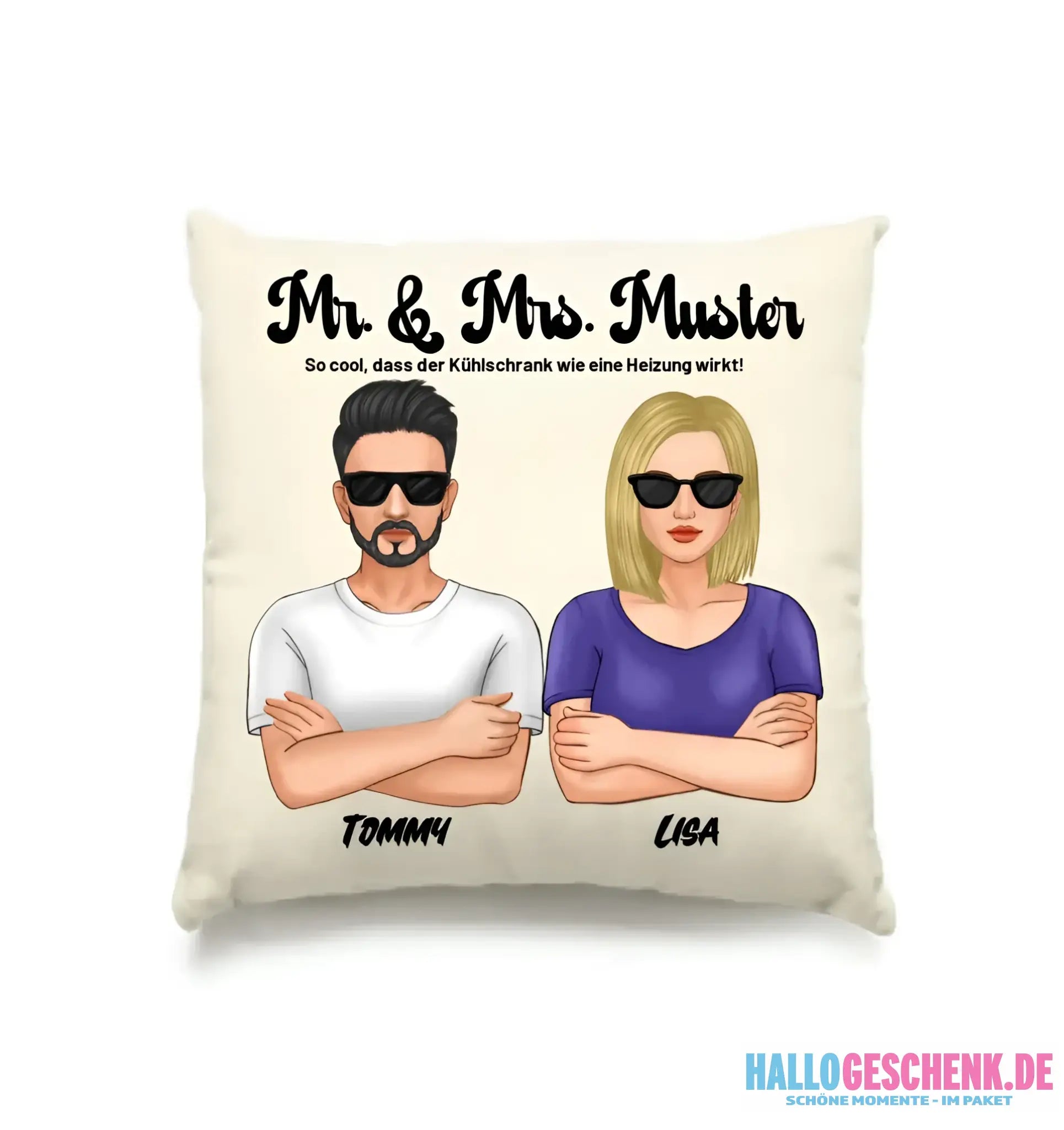 5in1: Cool Couple personalisierbar - Kissen 40x40 cm