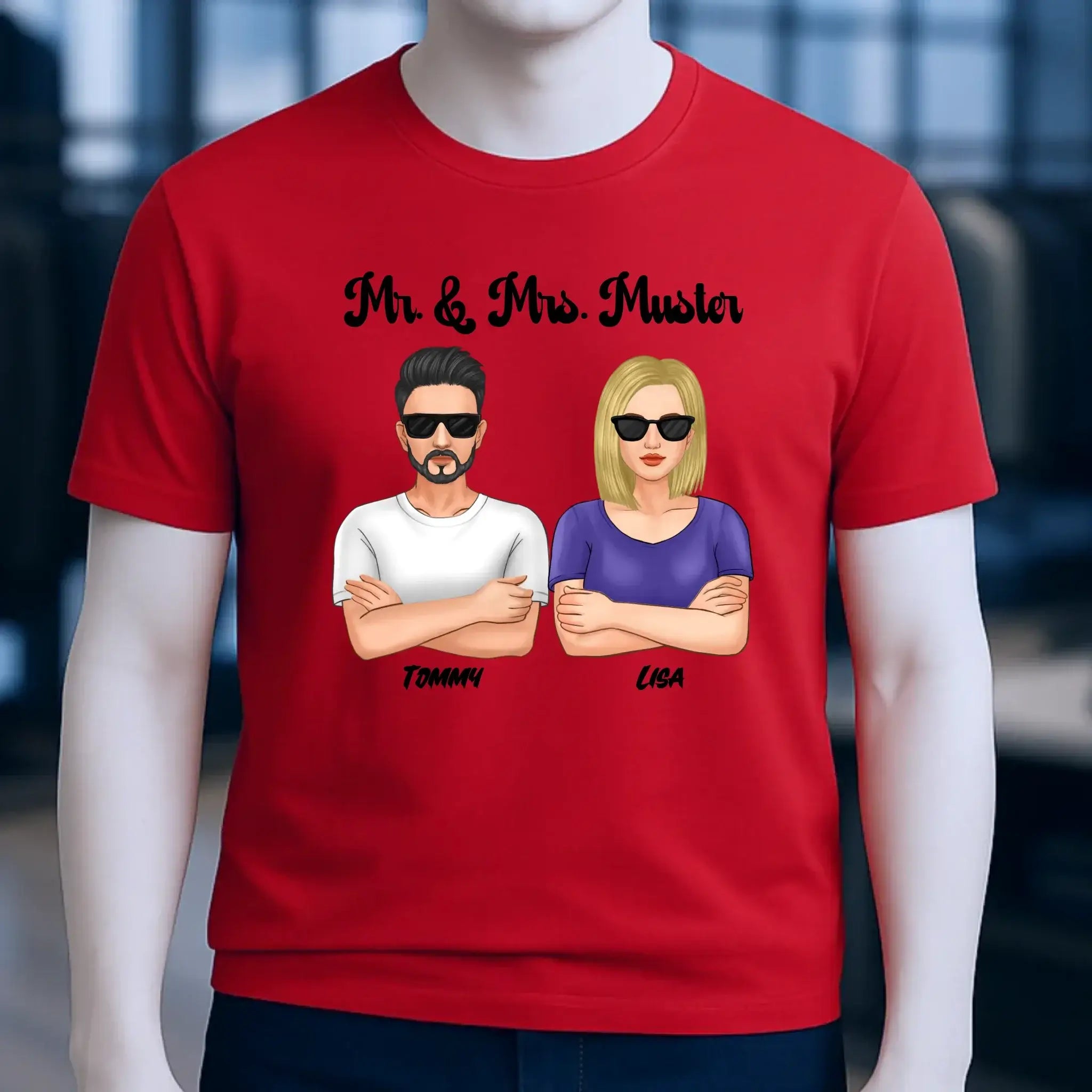 5in1: Cool Couple personalisierbar - Unisex Premium T-Shirt XS-5XL aus Bio-Baumwolle für Damen & Herren