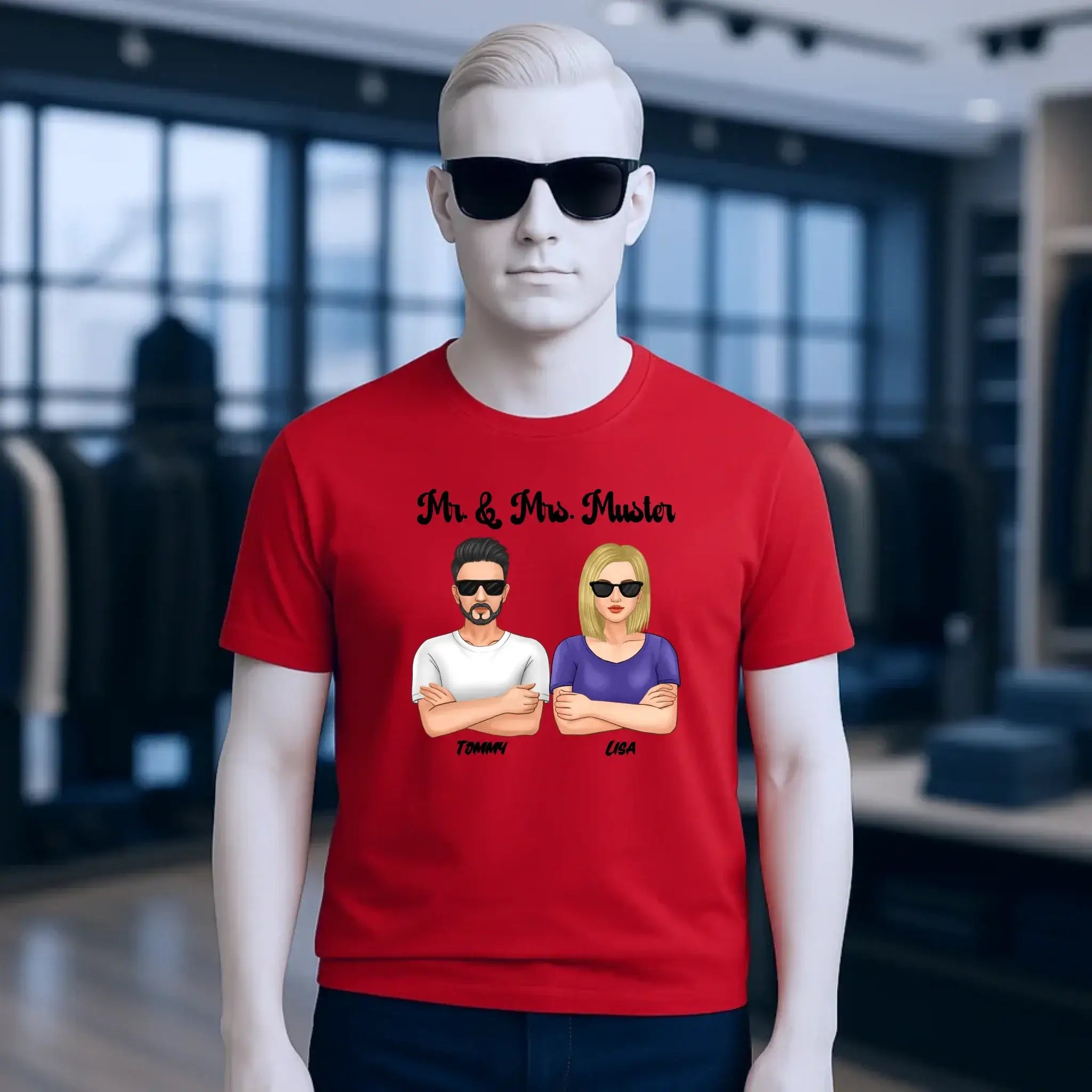 5in1: Cool Couple personalisierbar - Unisex Premium T-Shirt XS-5XL aus Bio-Baumwolle für Damen & Herren