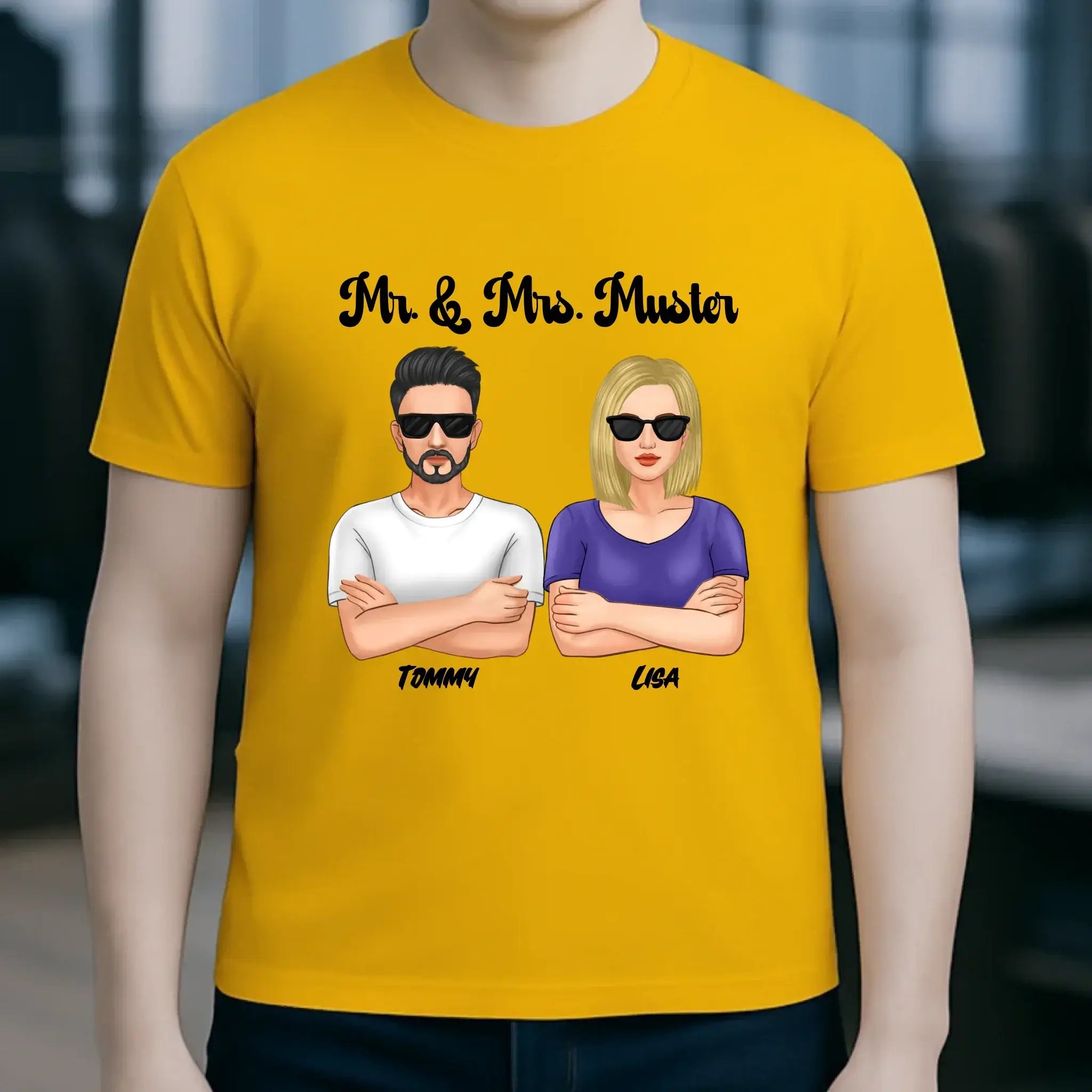 5in1: Cool Couple personalisierbar - Unisex Premium T-Shirt XS-5XL aus Bio-Baumwolle für Damen & Herren