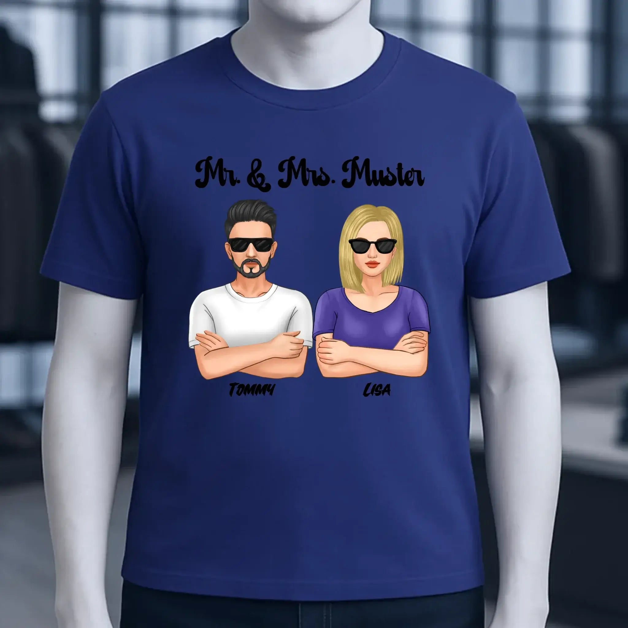5in1: Cool Couple personalisierbar - Unisex Premium T-Shirt XS-5XL aus Bio-Baumwolle für Damen & Herren