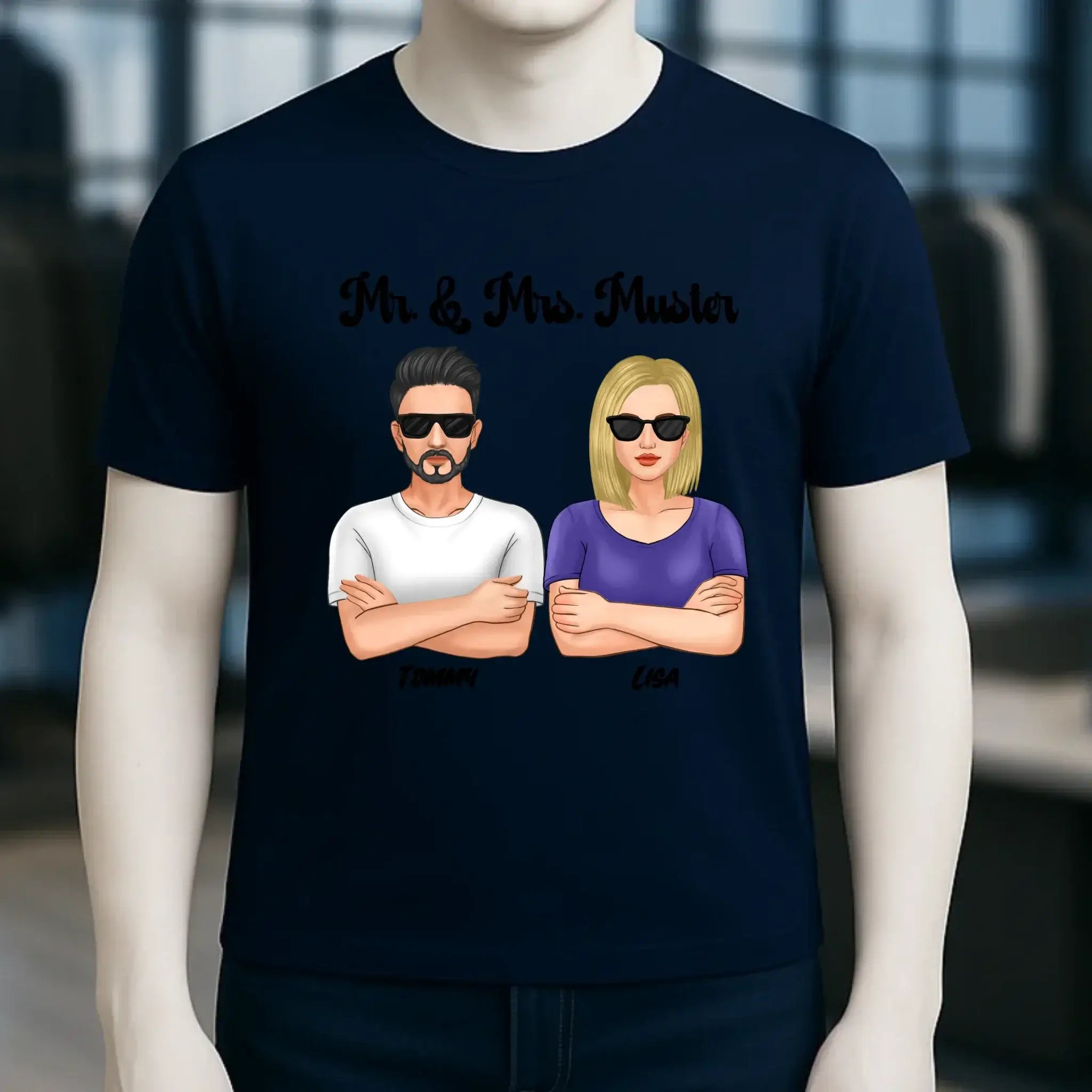5in1: Cool Couple personalisierbar - Unisex Premium T-Shirt XS-5XL aus Bio-Baumwolle für Damen & Herren