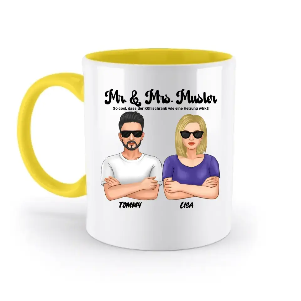 5in1: Cool Couple personalisierbar - zweifarbige Tasse
