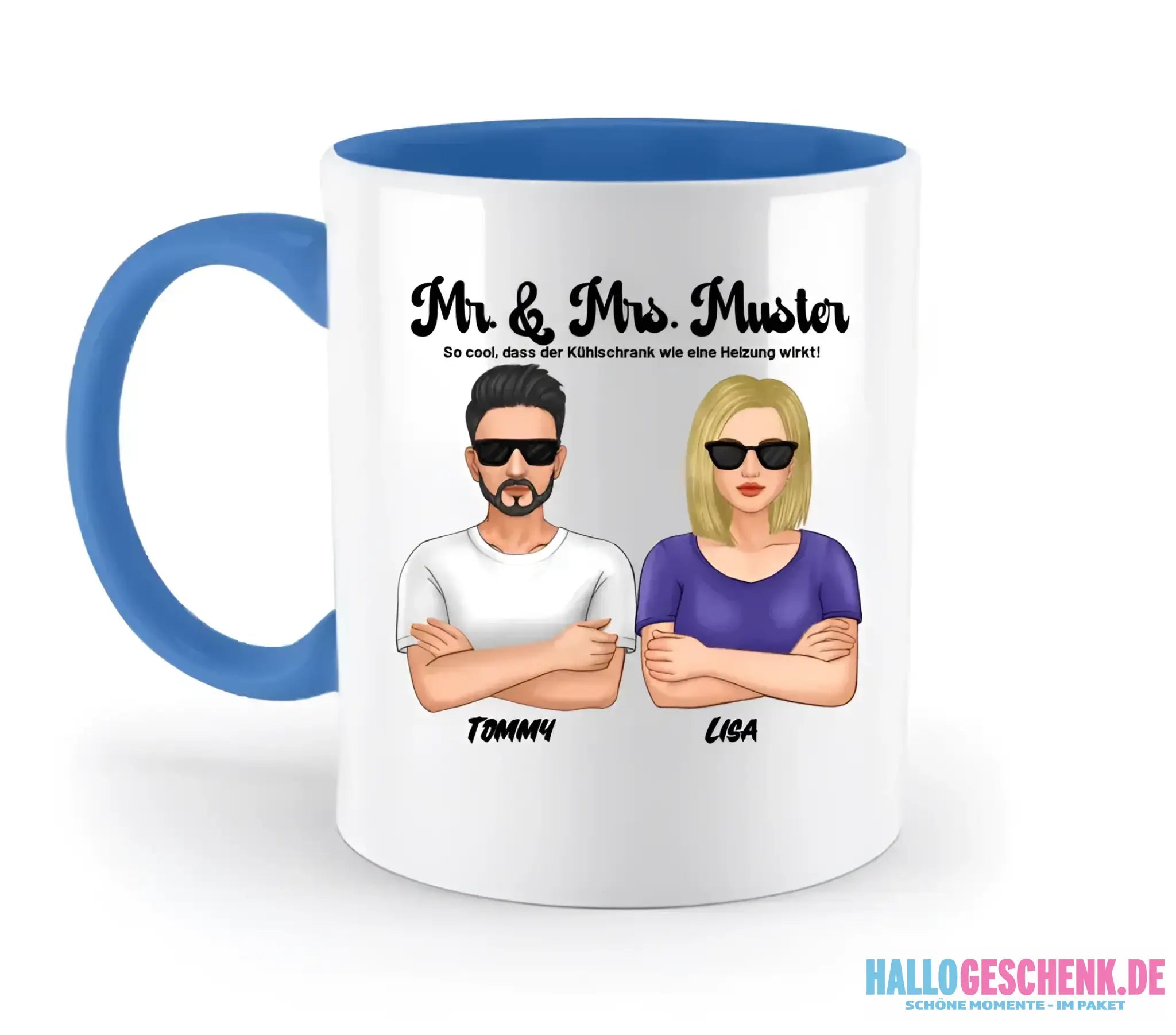 5in1: Cool Couple personalisierbar - zweifarbige Tasse