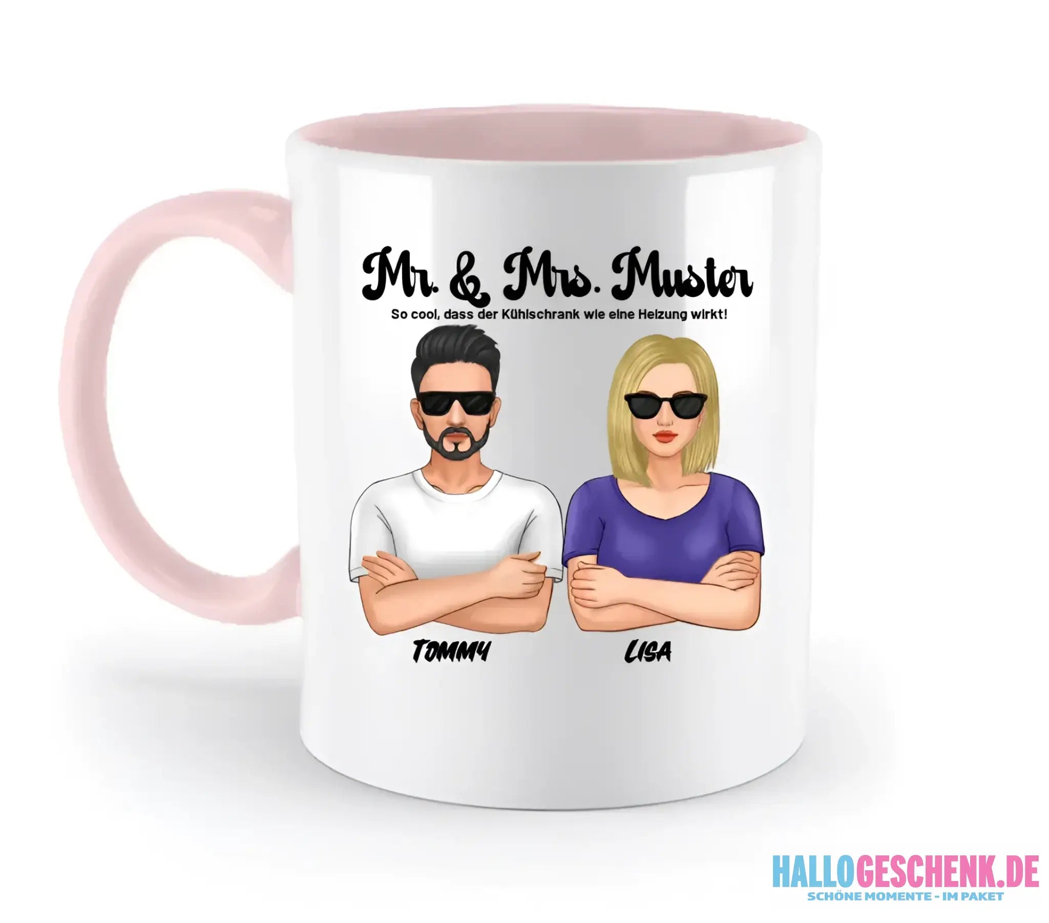 5in1: Cool Couple personalisierbar - zweifarbige Tasse